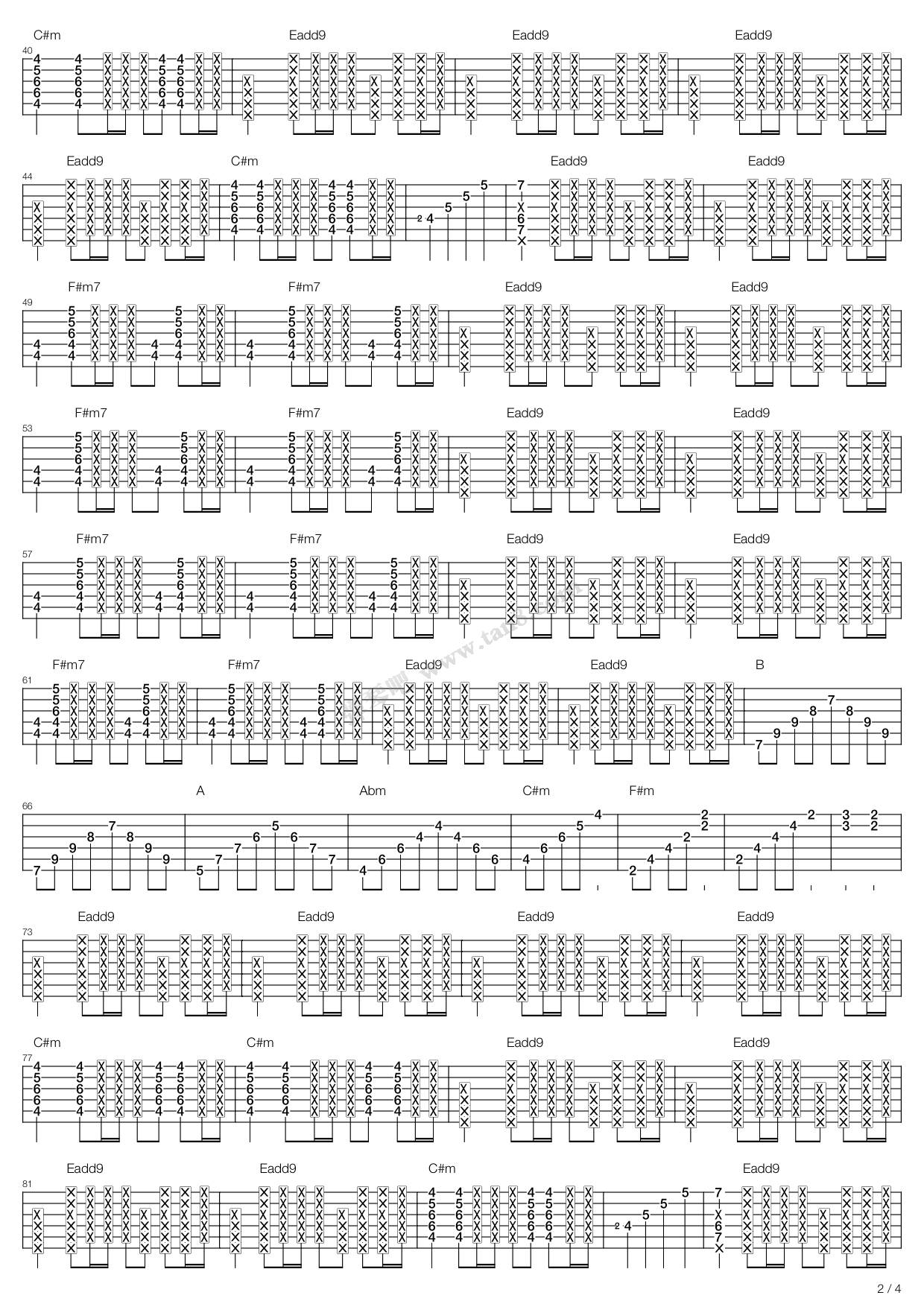 门外看 吉他谱-虫虫吉他谱免费下载