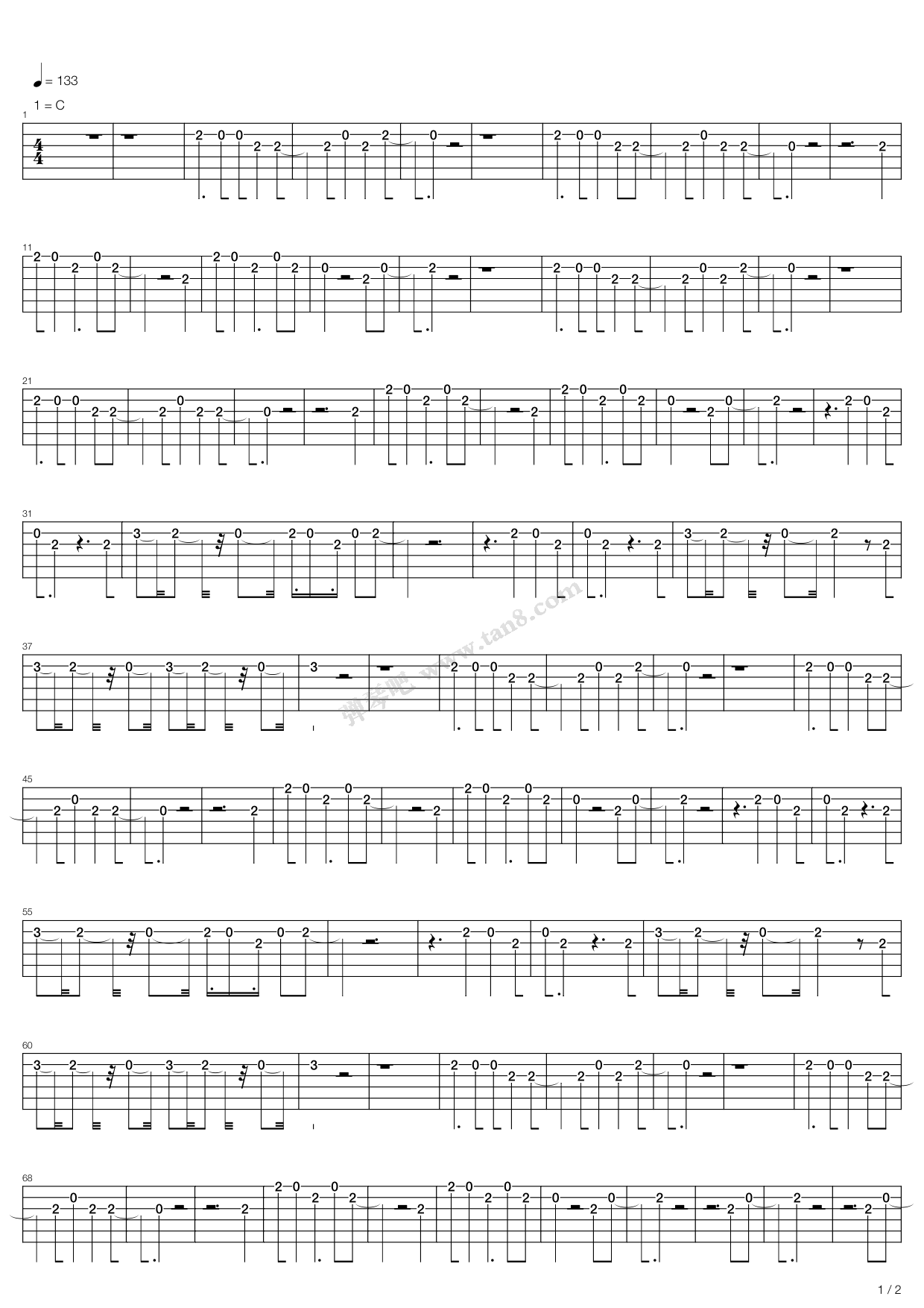 (the)披头士乐队 - i need you》,beatles披头士乐队(六线谱 吉他谱