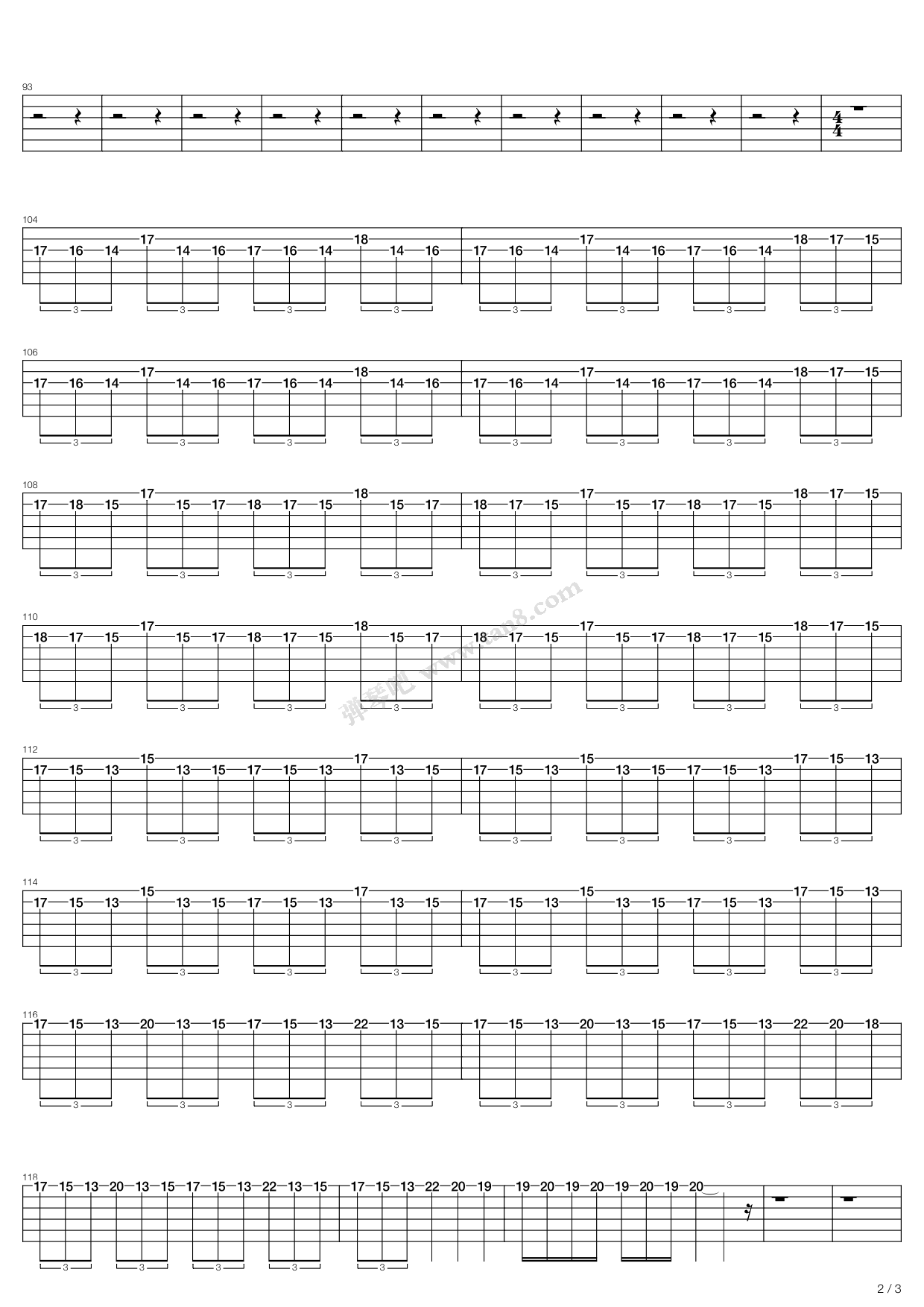 《black sheep》,sonata arctica(六线谱 吉他谱吉他谱 第2页