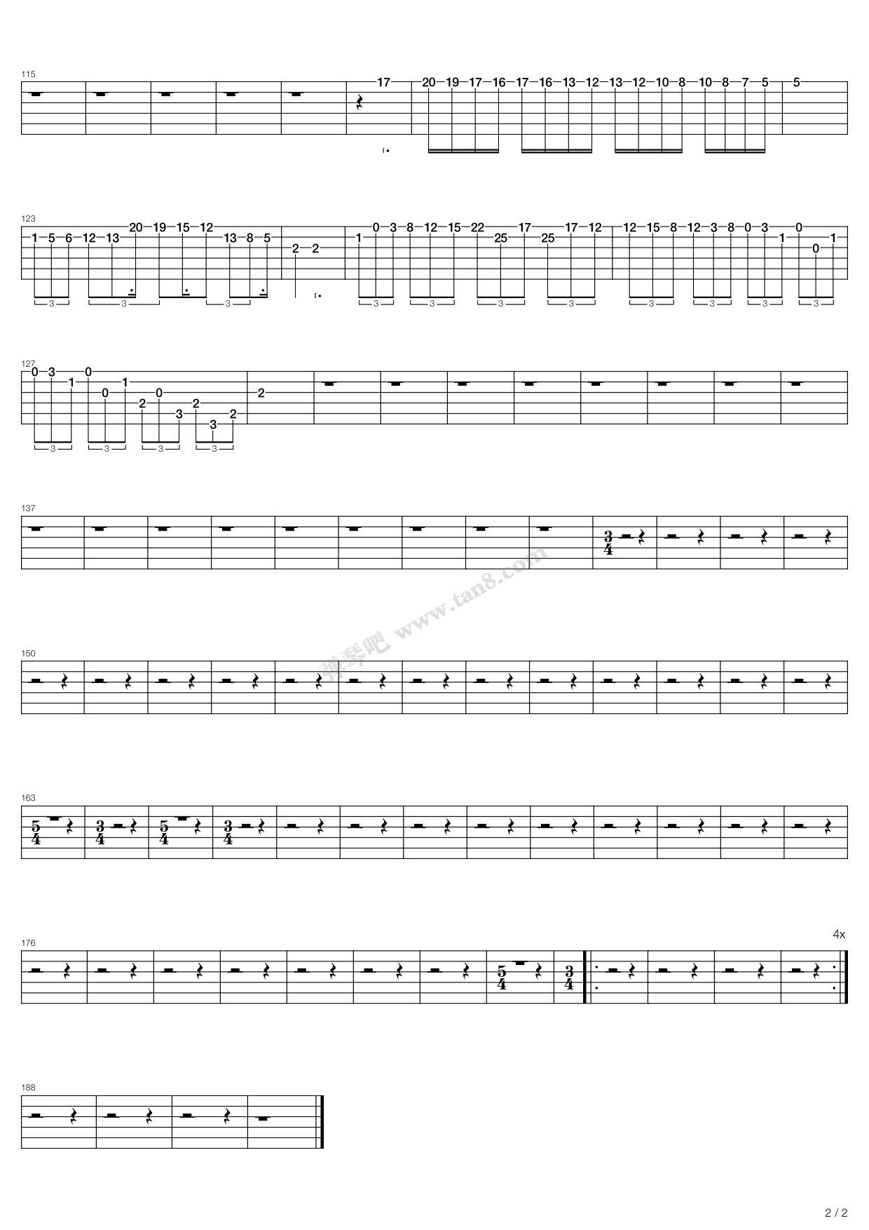 《black sheep》,sonata arctica(六线谱 吉他谱吉他谱 第20页