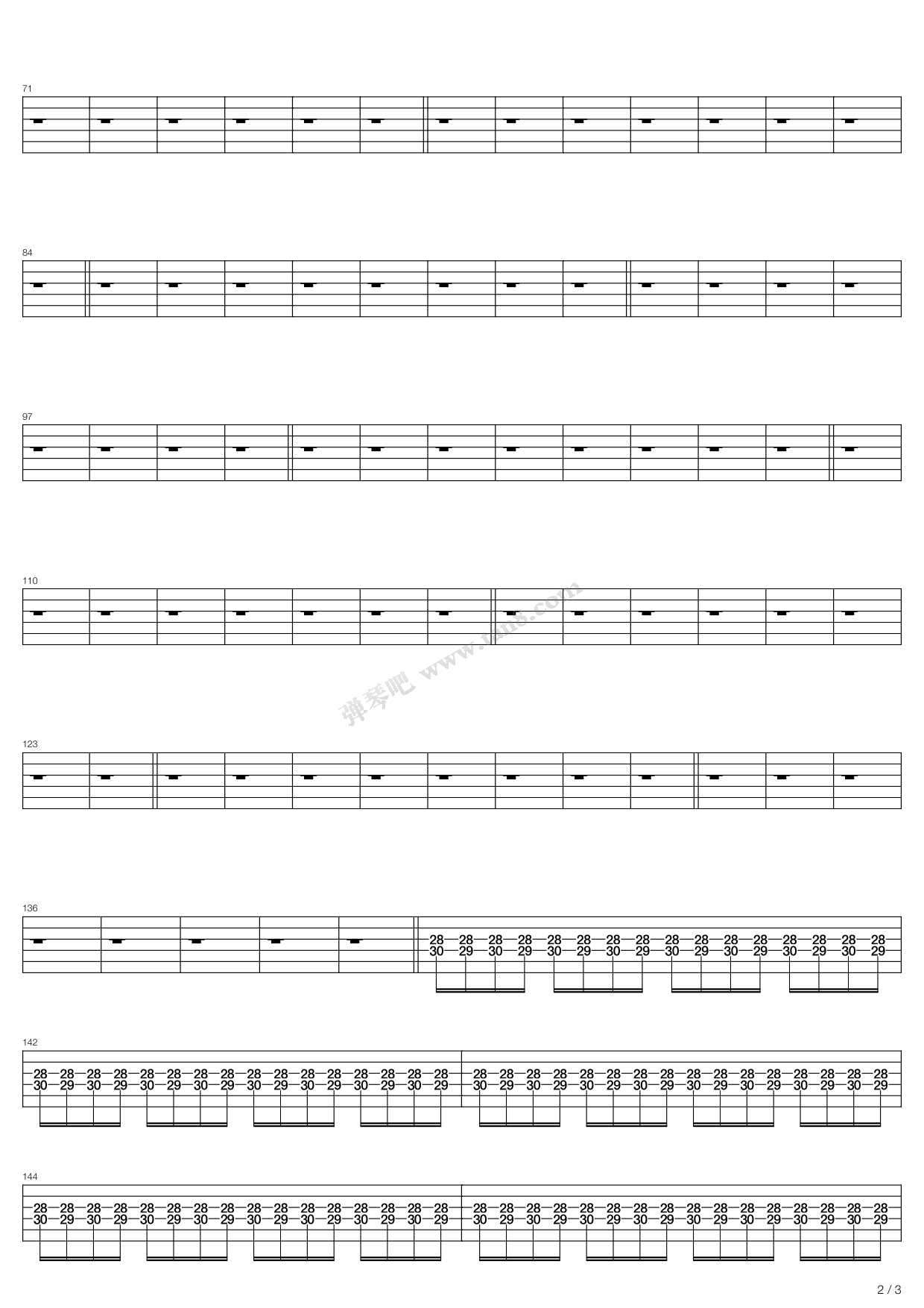 Psychosocial 吉他谱虫虫吉他谱免费下载