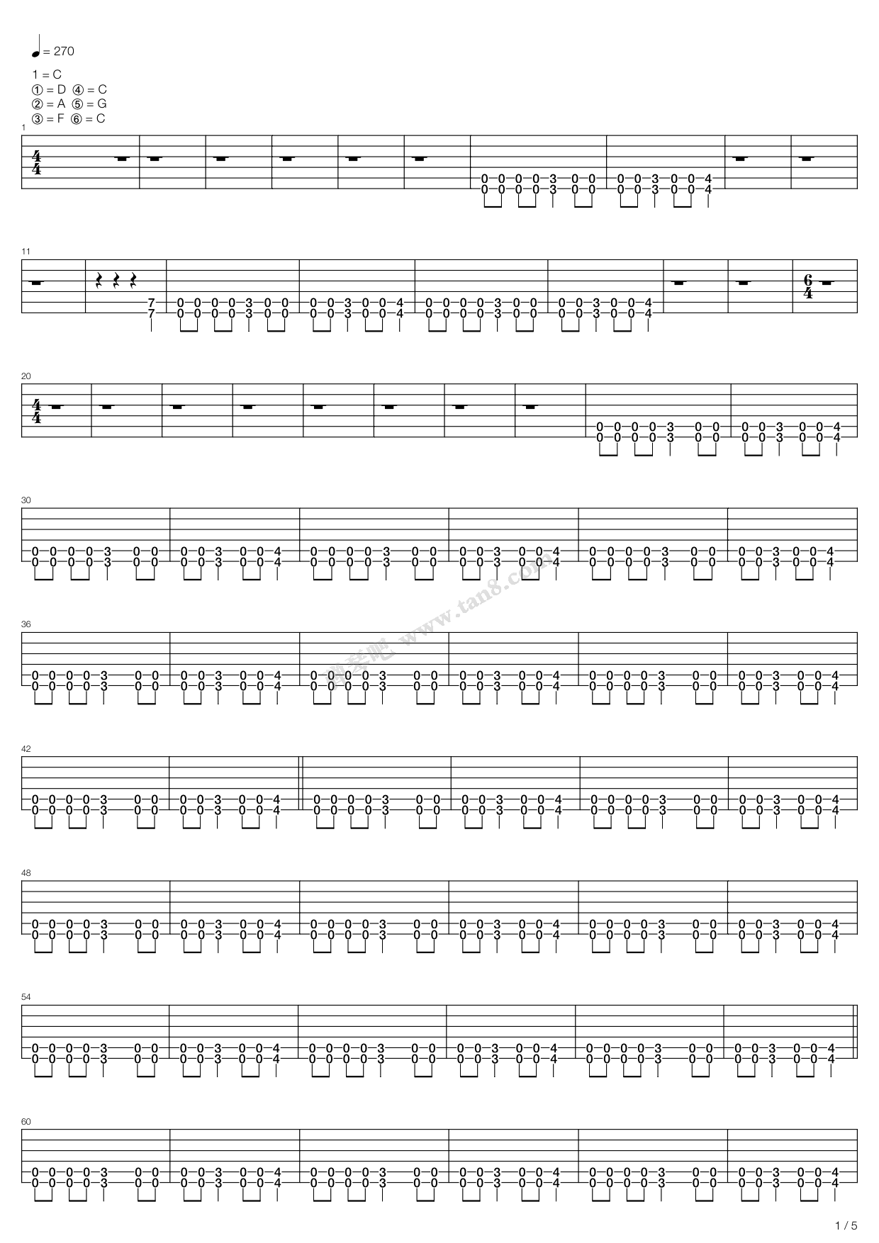 bitchslap 吉他谱-虫虫吉他谱免费下载