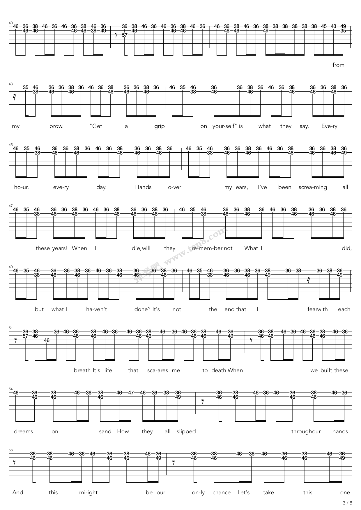 rumors of my demise have been greatly exaggerated 吉他谱-虫虫