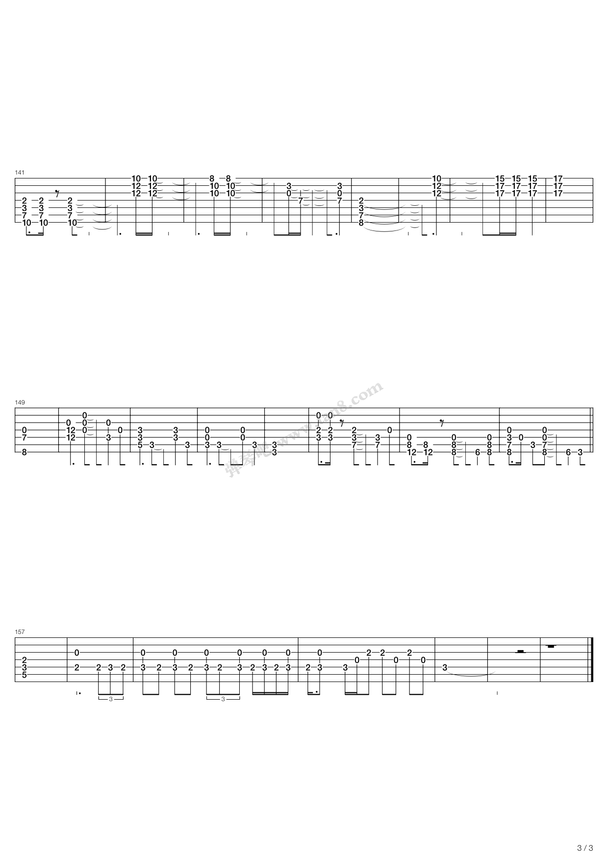 《ophelia》,larc～en～ciel(六线谱 吉他谱吉他谱 第21页