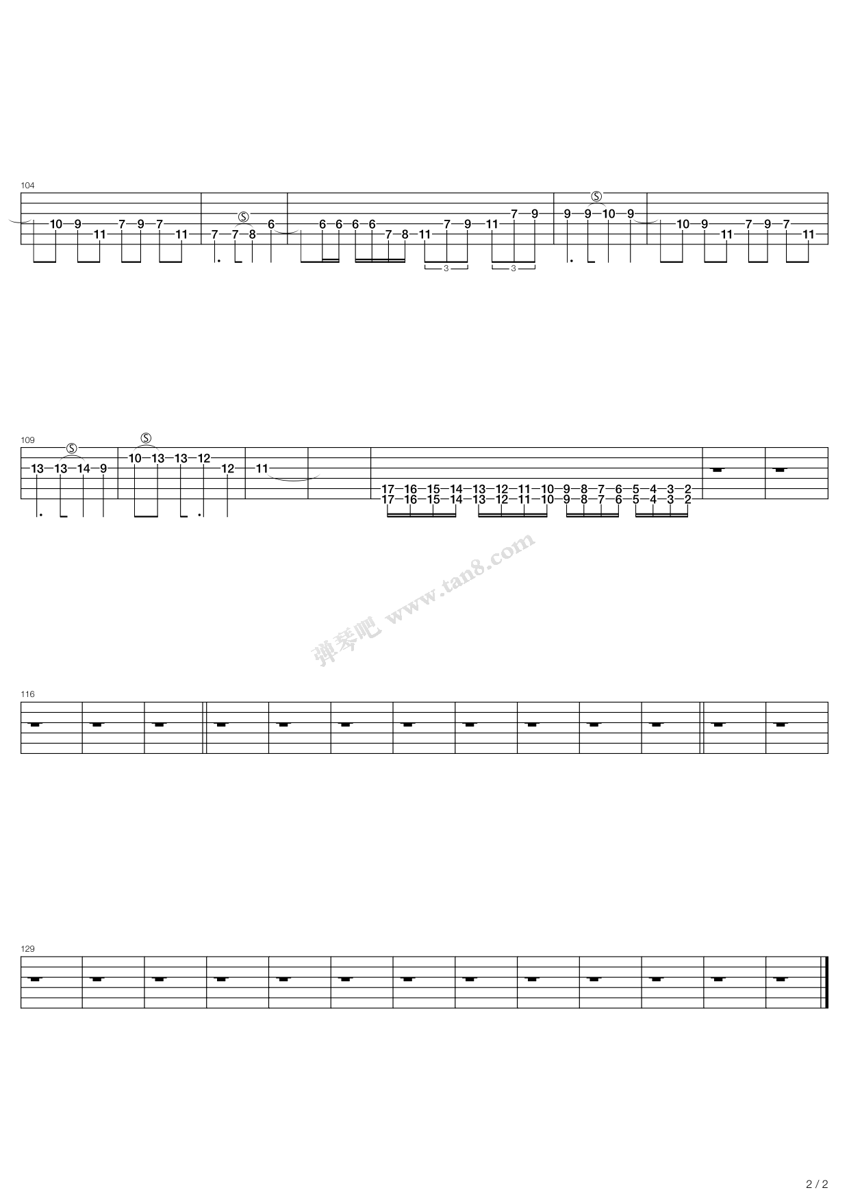 《rust》,miss may i(六线谱 吉他谱吉他谱 第10页