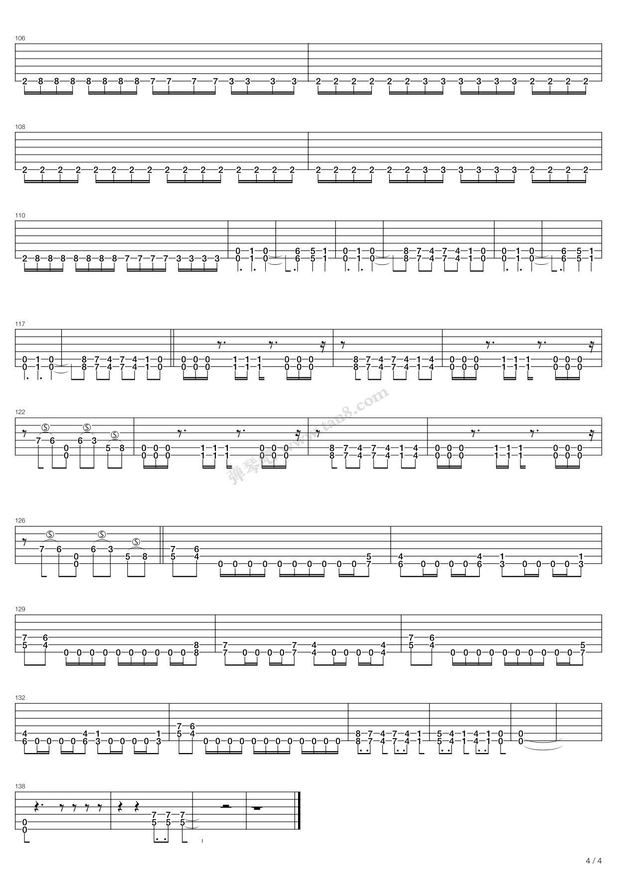 《rust》,miss may i(六线谱 吉他谱吉他谱 第4页