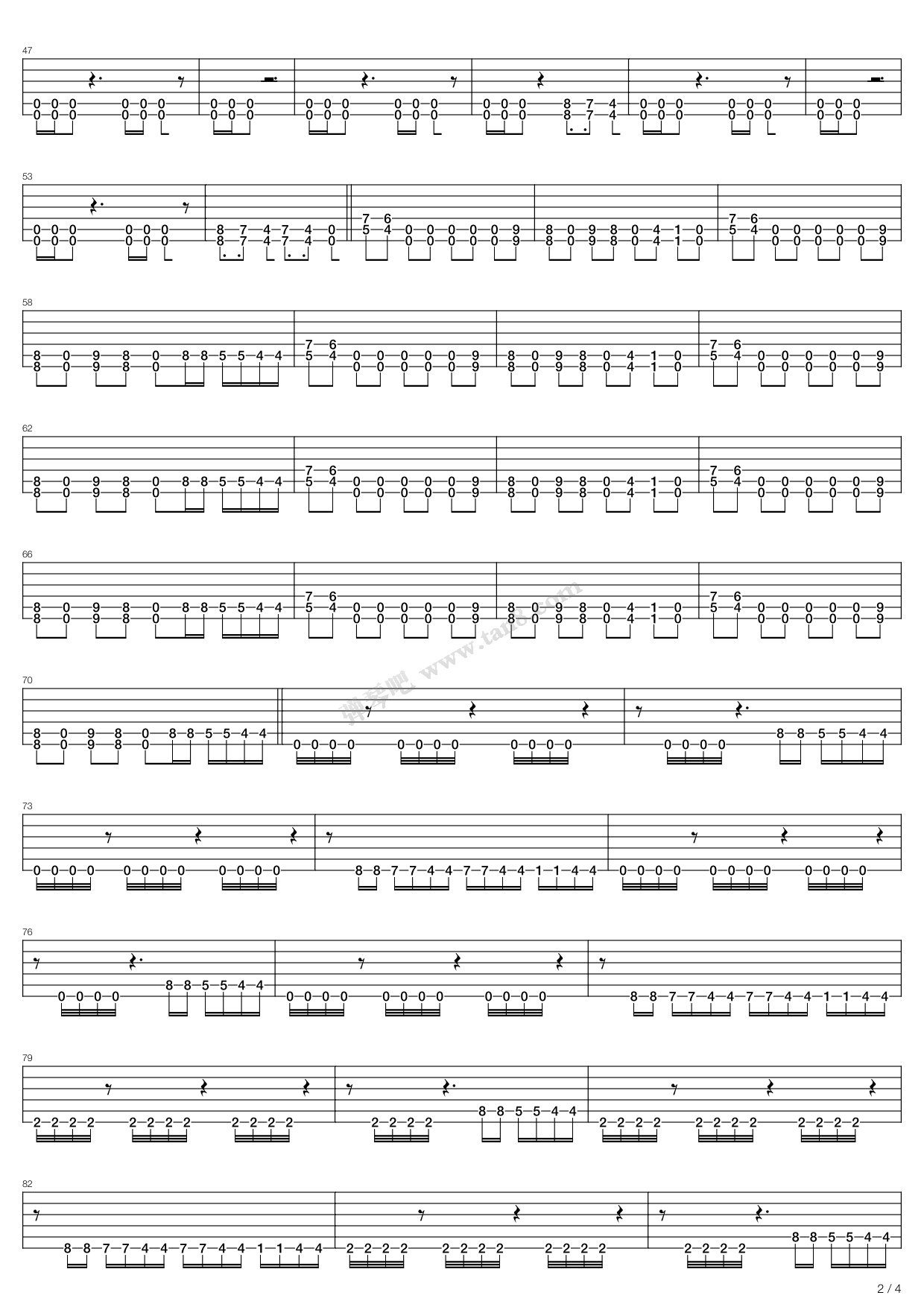 《rust》,miss may i(六线谱 吉他谱吉他谱 第6页