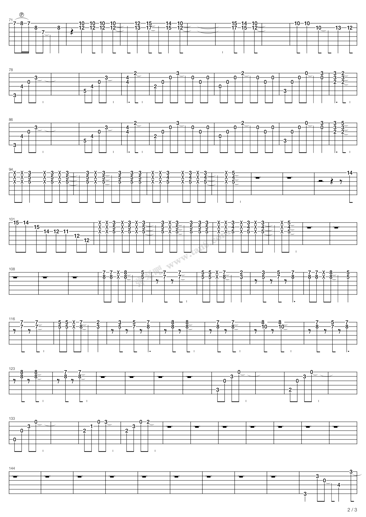 《flower》,larc～en～ciel(六线谱 吉他谱吉他谱 第2页