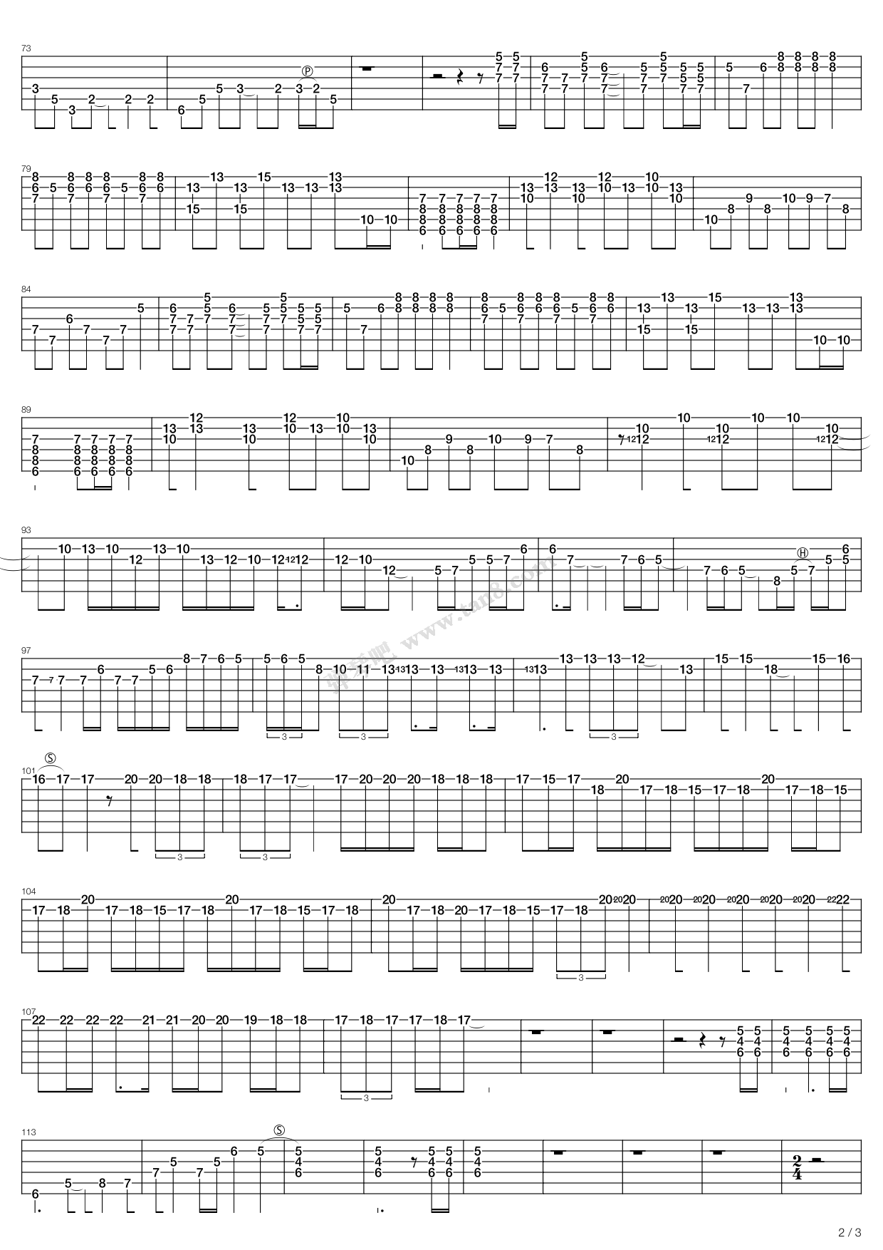 《finale》,larc～en～ciel(六线谱 吉他谱吉他谱 第6页