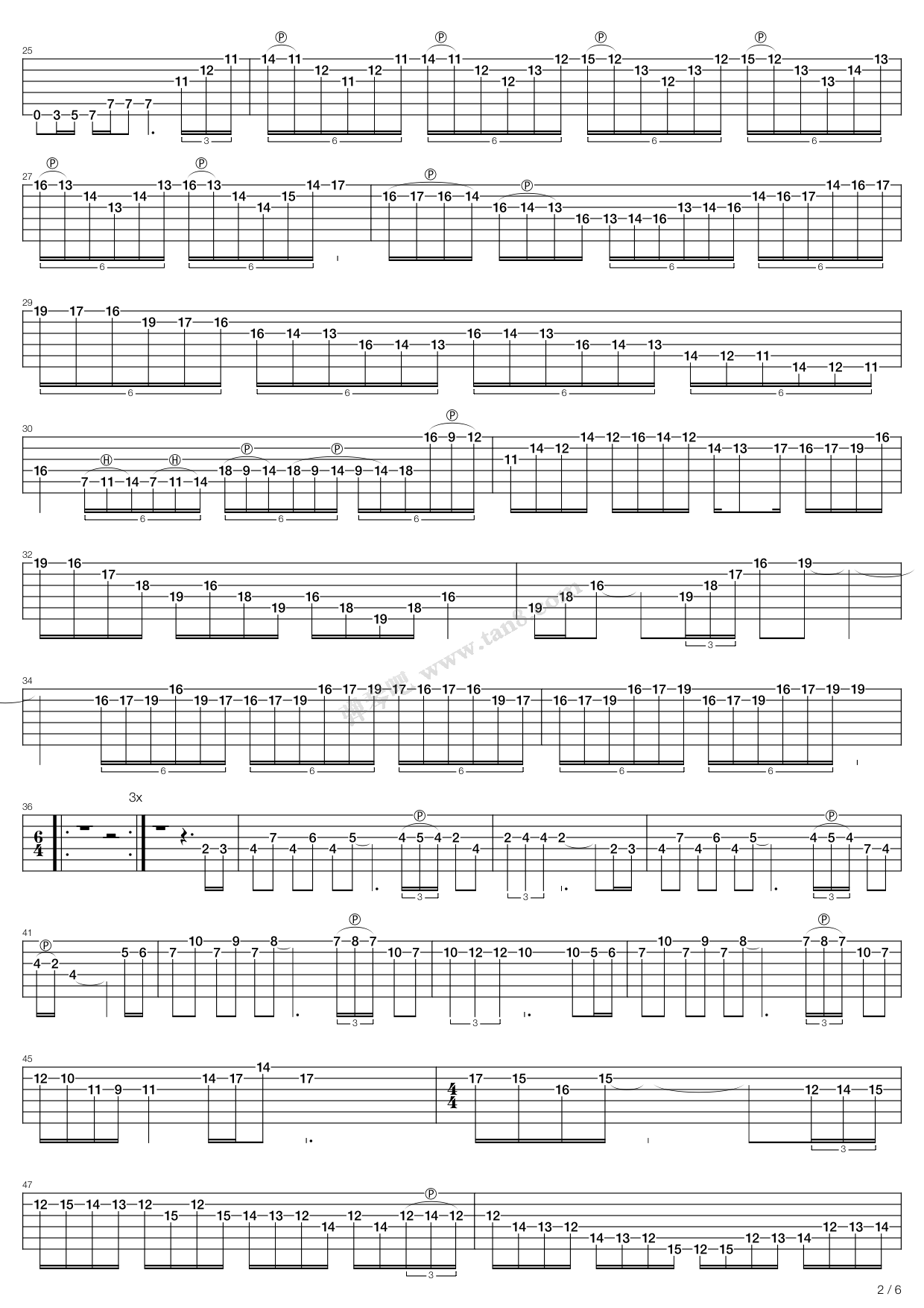 《china》,michael angelo(六线谱 吉他谱吉他谱 第2页