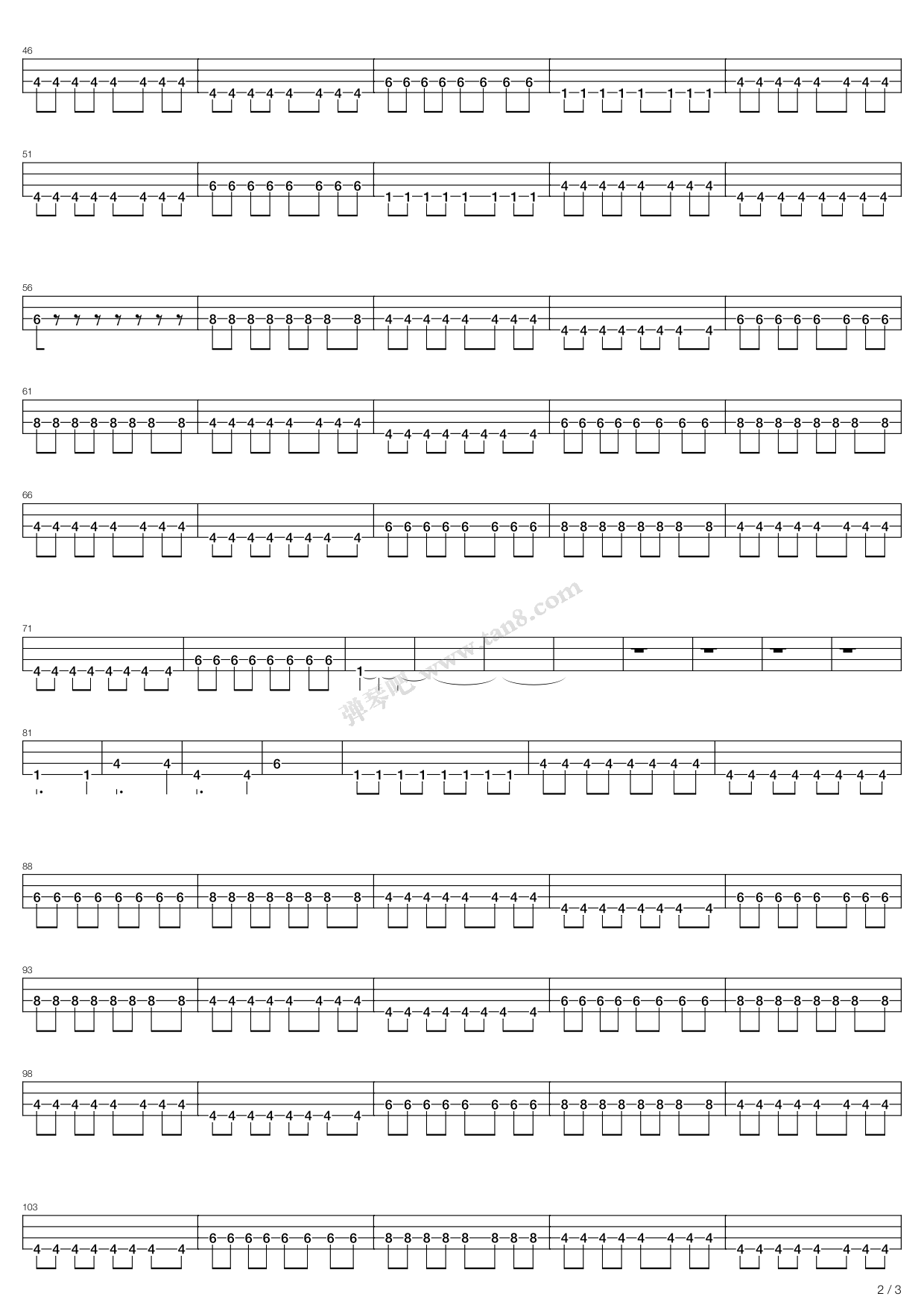 dammit i changed again 吉他谱-虫虫吉他谱免费下载