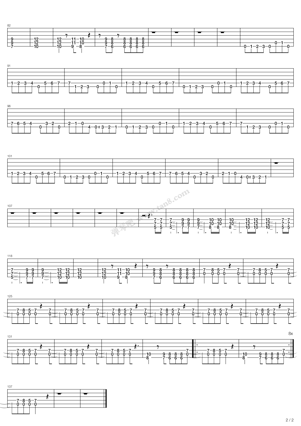 《insomnia》,megadeth(六线谱 吉他谱吉他谱 第2页