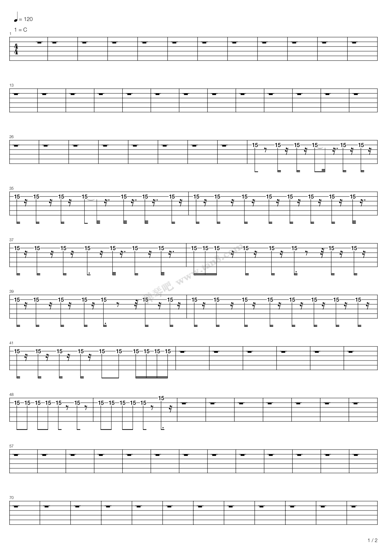 《tik tok》,ke$ha(六线谱 吉他谱吉他谱 第28页