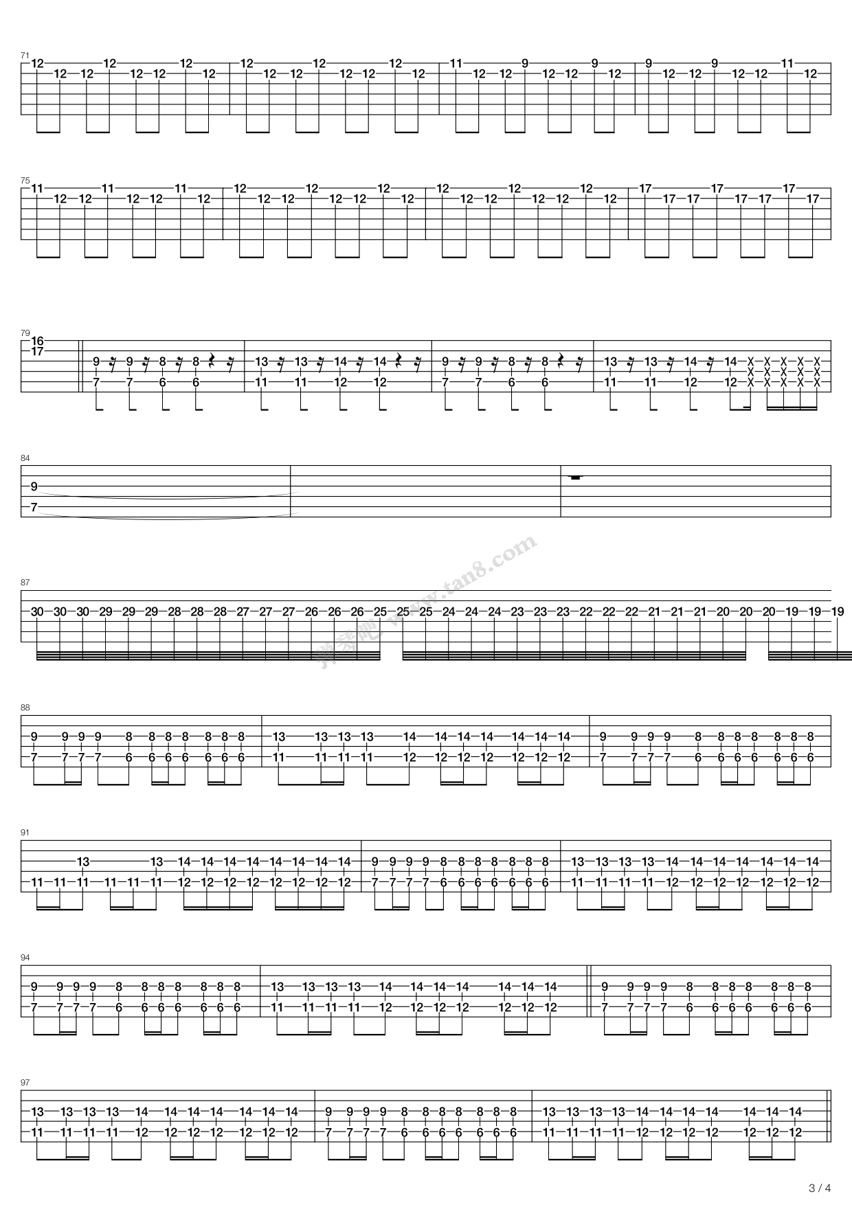 《dynamite》,mcfly(六线谱 吉他谱吉他谱 第3页