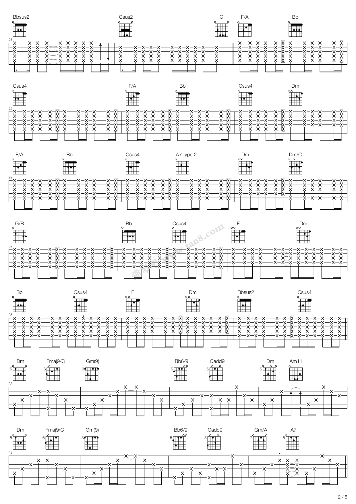 《hollow years》,dream theater(六线谱 吉他谱吉他谱 第2页