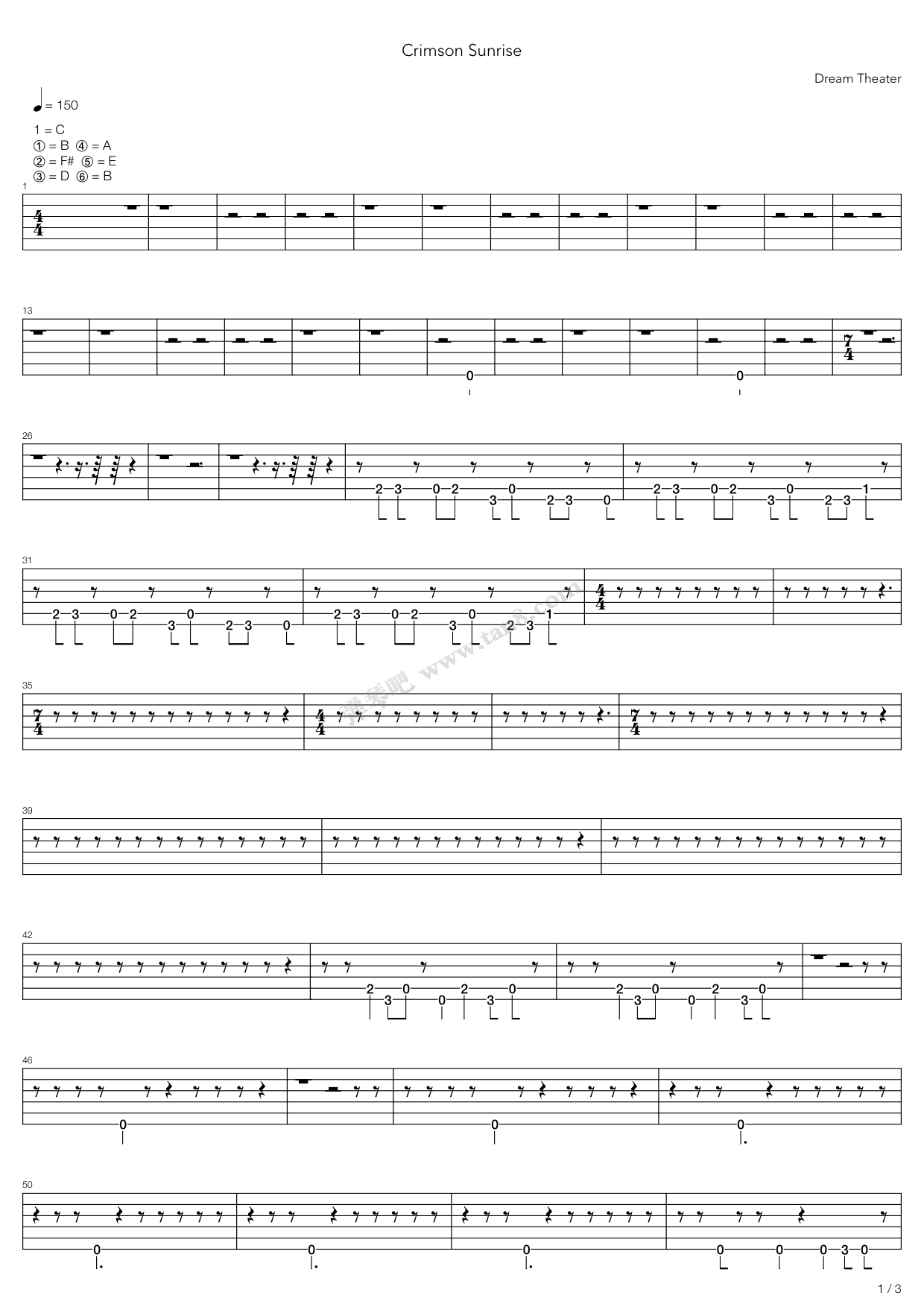 儿歌dreamtheatercrimsonsunrise