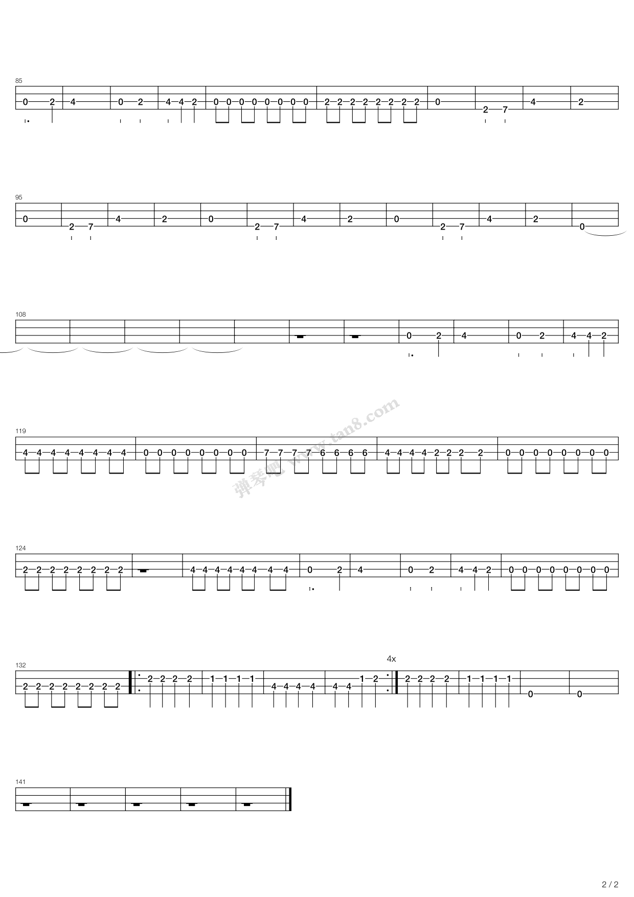 《coffees for closers》,fall out boy(六线谱 吉他谱吉他谱 第6页