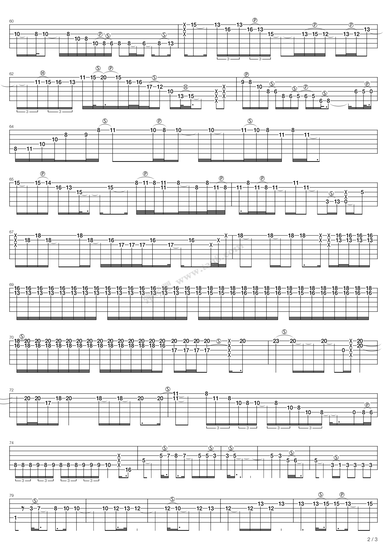 《the forgotten》,joe satriani(六线谱 吉他谱吉他谱 第7页