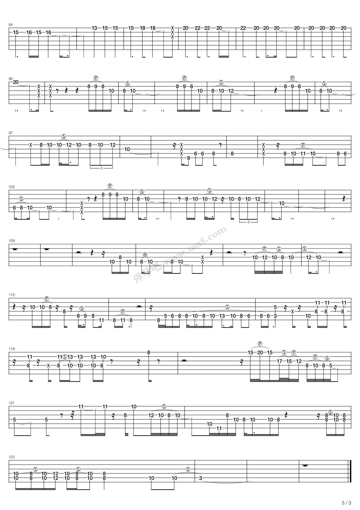 《the forgotten》,joe satriani(六线谱 吉他谱吉他谱 第8页