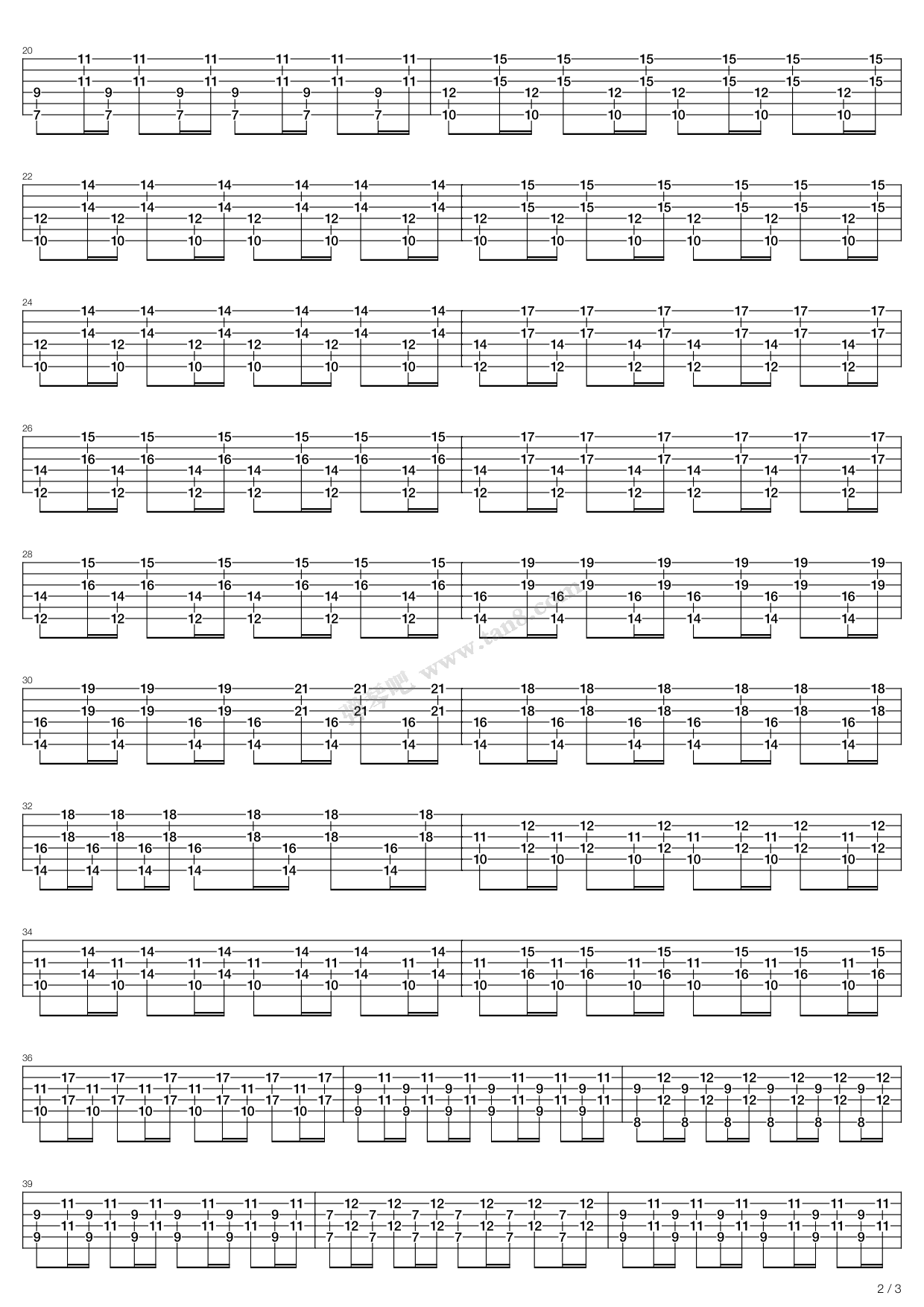 《midnight》,joe satriani(六线谱 吉他谱吉他谱 第2页