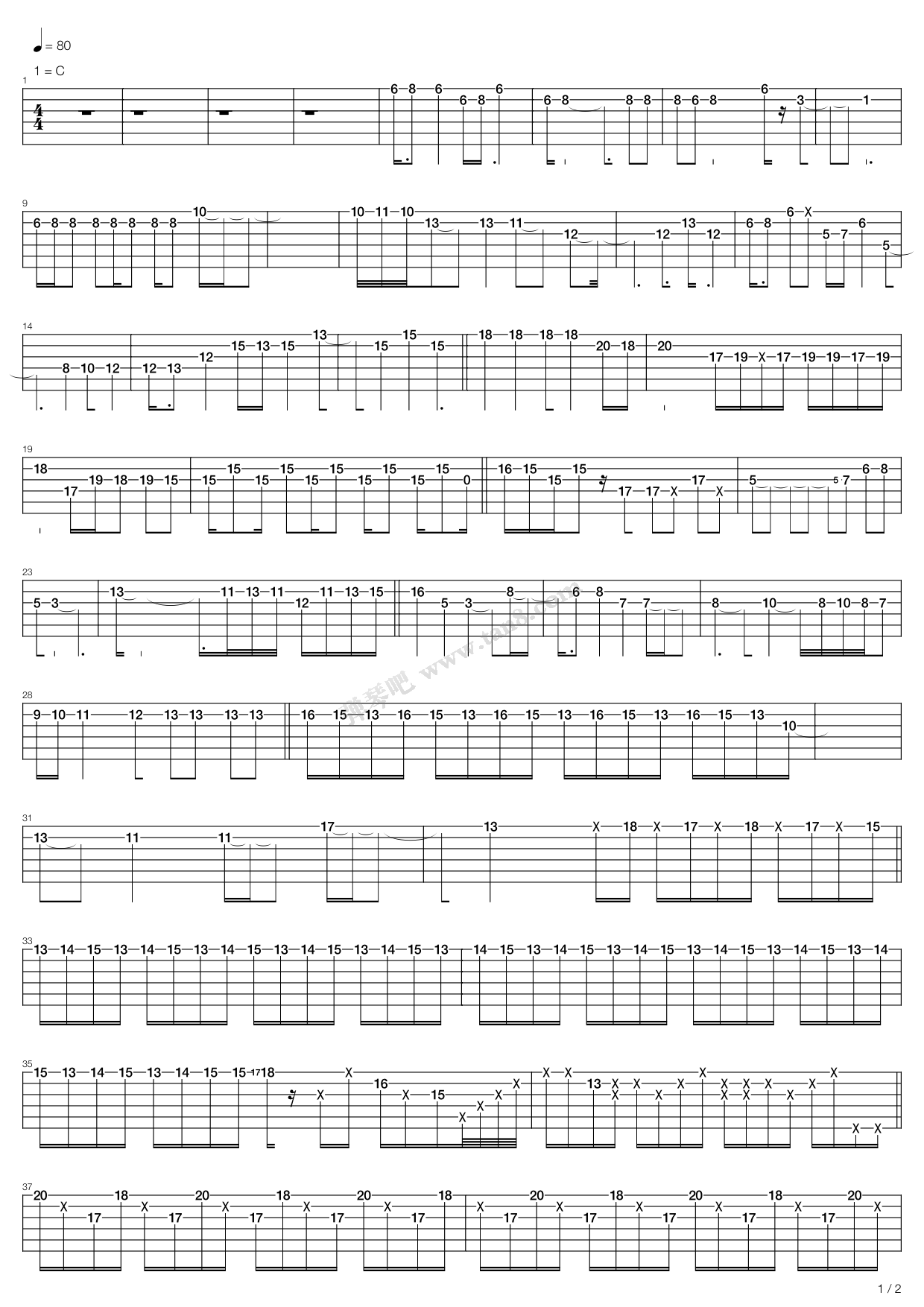 untitled 9 吉他谱-虫虫吉他谱免费下载