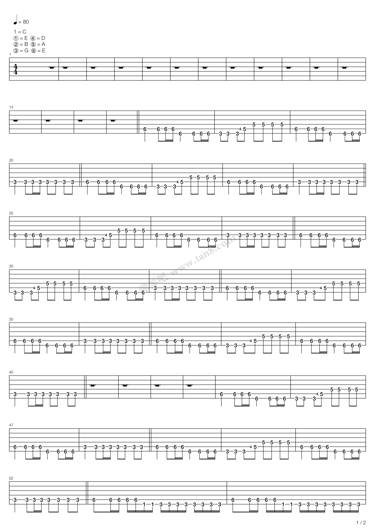 untitled 9 吉他谱-虫虫吉他谱免费下载