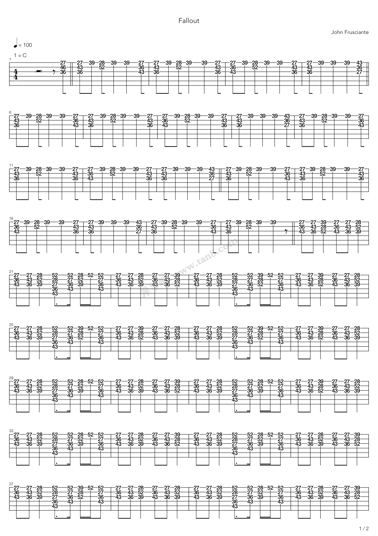 >> 儿歌 >> john frusciante >>fallout