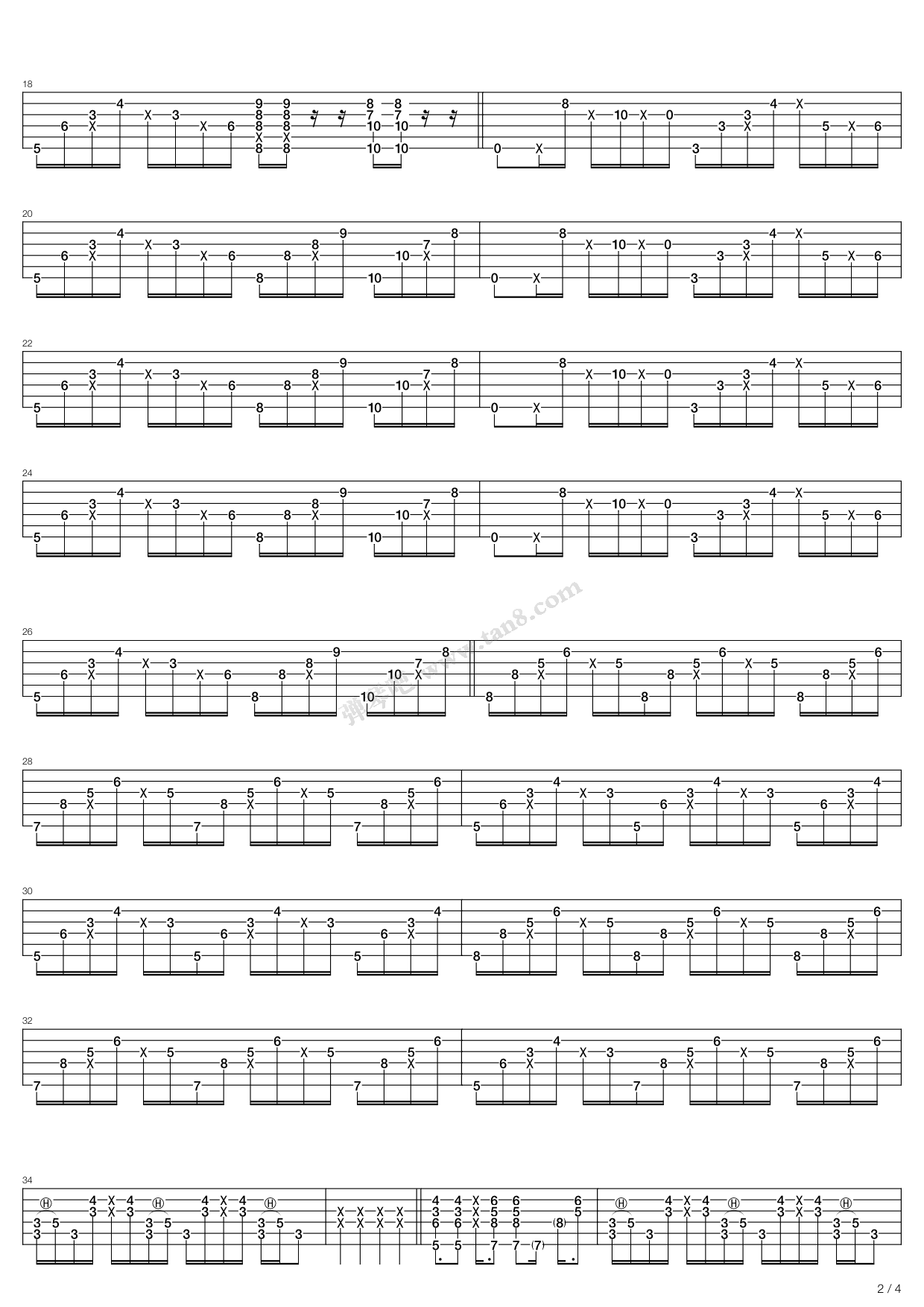 《neon》,john mayer(六线谱 吉他谱吉他谱 第2页