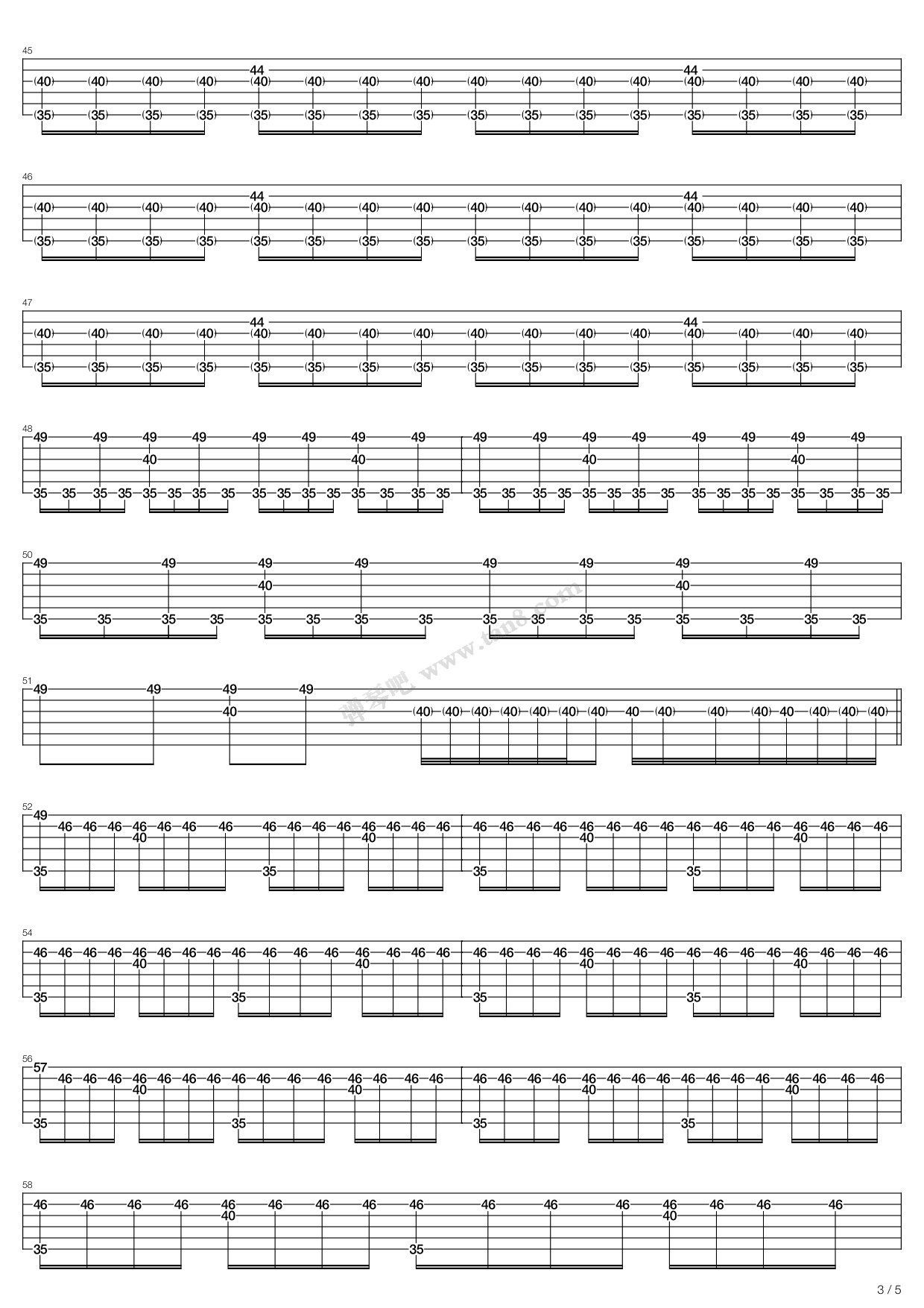 《back to back》,deep purple(六线谱 吉他谱吉他谱 第16页
