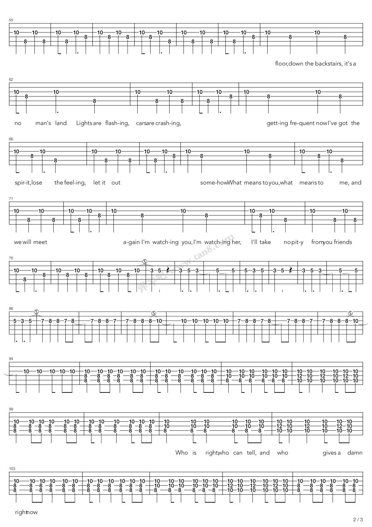 《disorder》,joy division(六线谱 吉他谱吉他谱 第10页