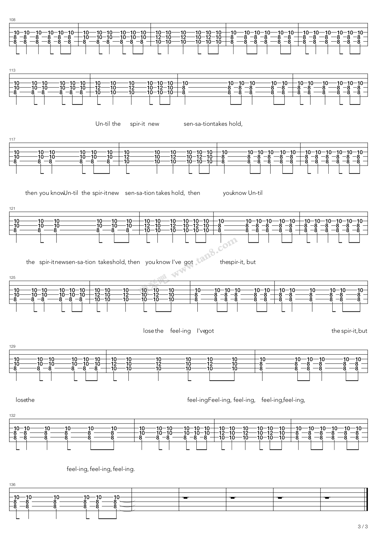 《disorder》,joy division(六线谱 吉他谱吉他谱 第11页