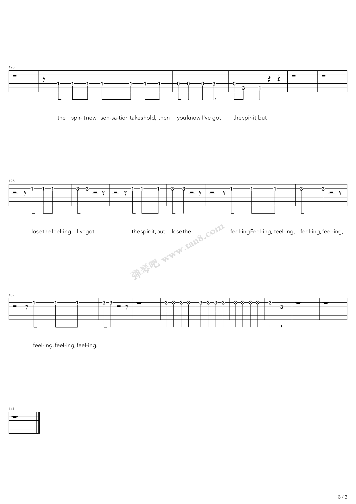 《disorder》,joy division(六线谱 吉他谱吉他谱 第14页