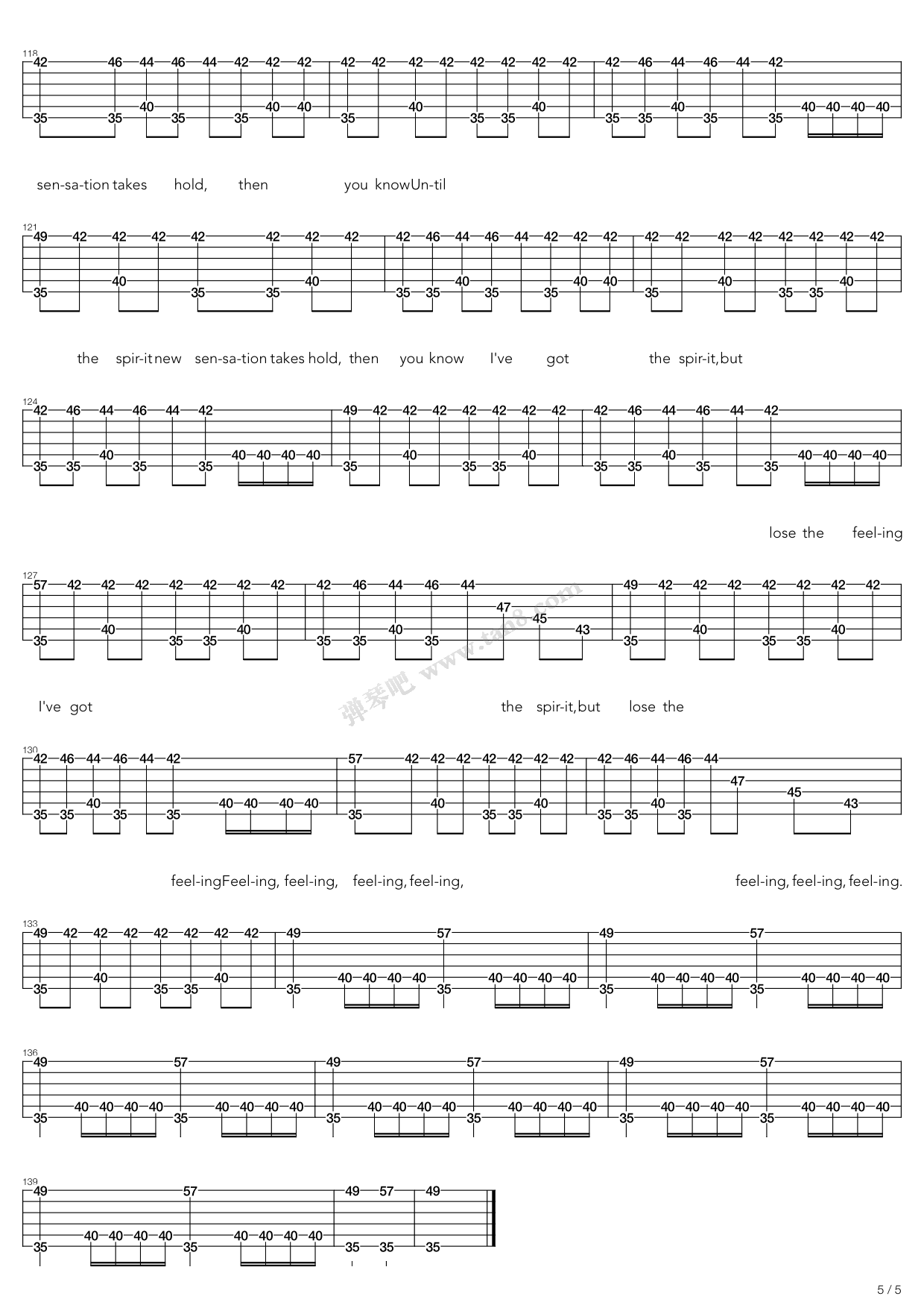 《disorder》,joy division(六线谱 吉他谱吉他谱 第8页