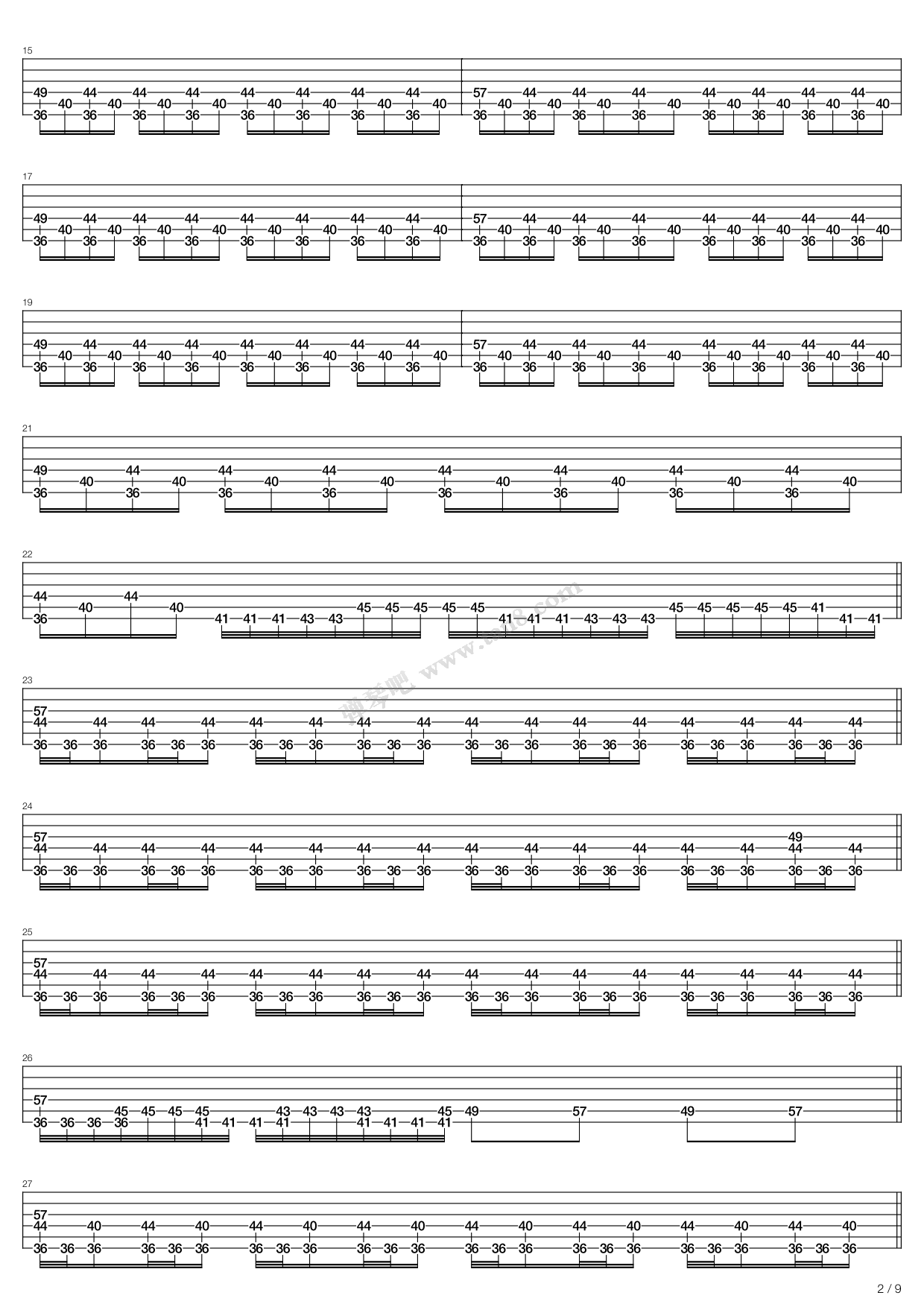 dirge inferno 吉他谱-虫虫吉他谱免费下载