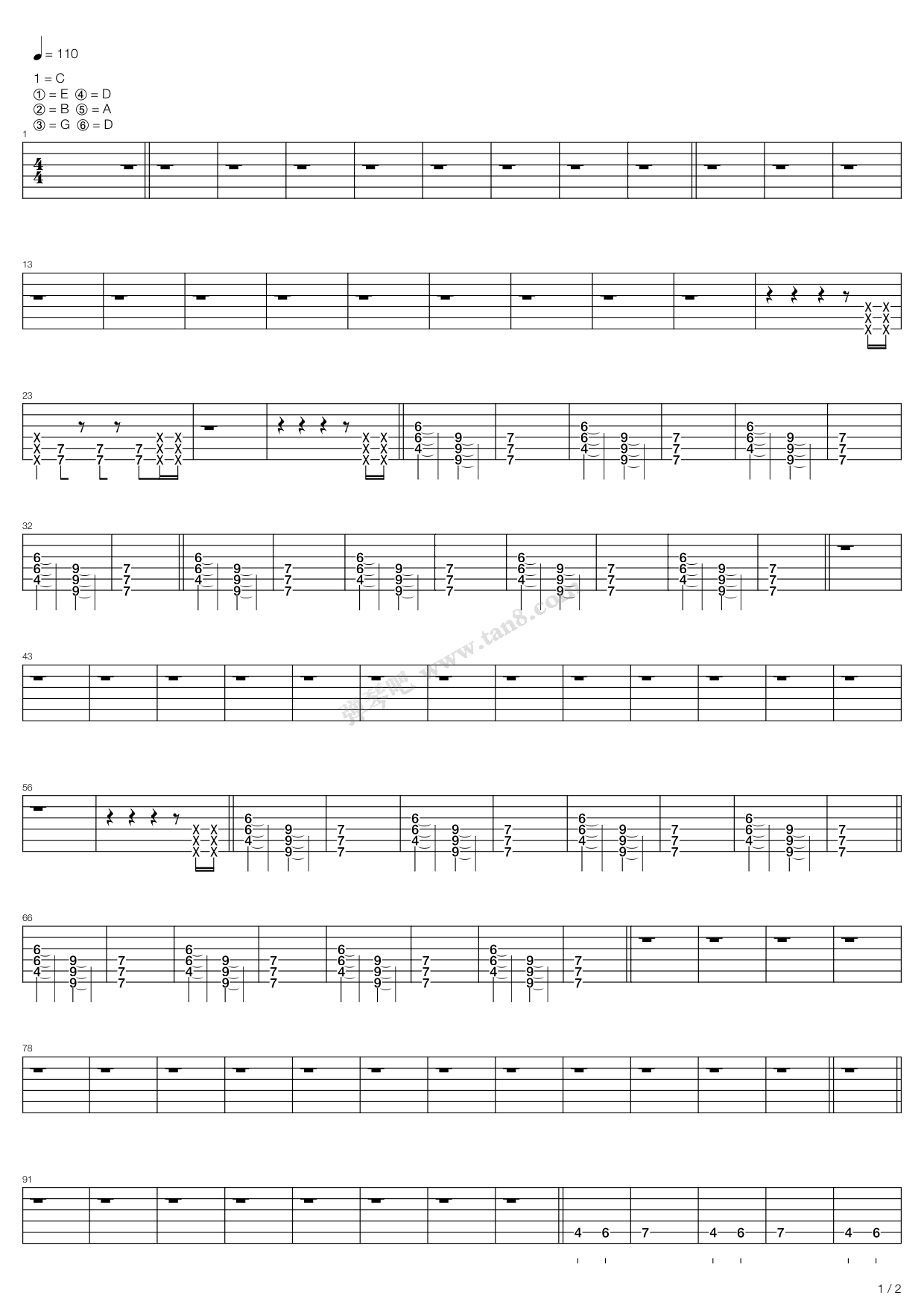 《the monster》,eminem(六线谱 吉他谱吉他谱 第19页