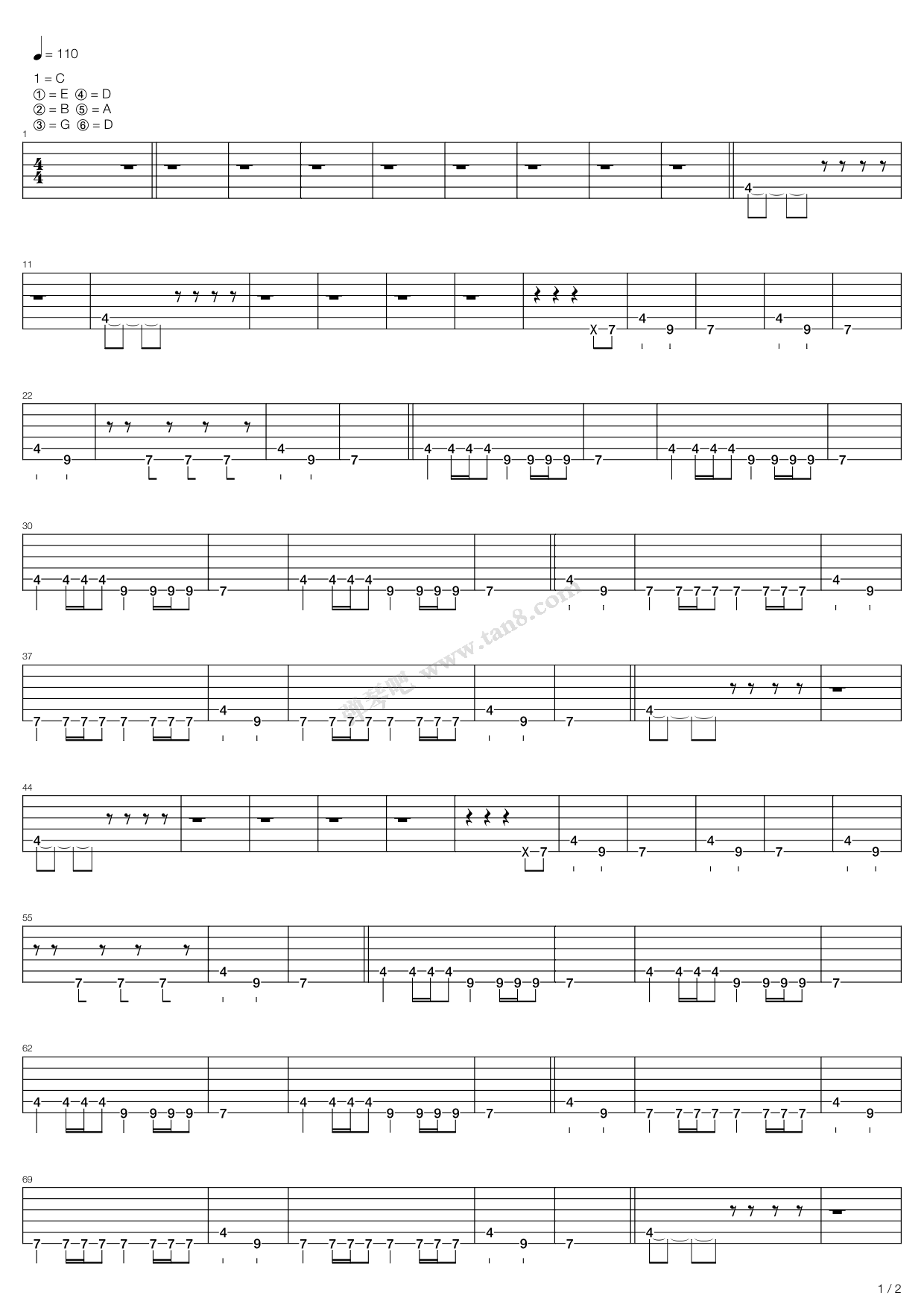 《the monster》,eminem(六线谱 吉他谱吉他谱 第23页