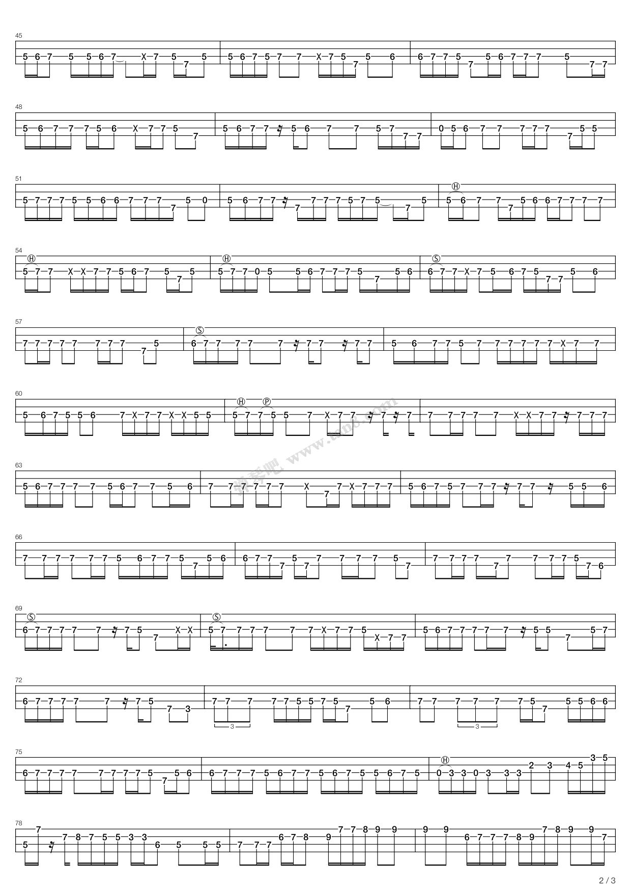 《voodoo child》,jimi hendrix(六线谱 吉他谱吉他谱 第6页