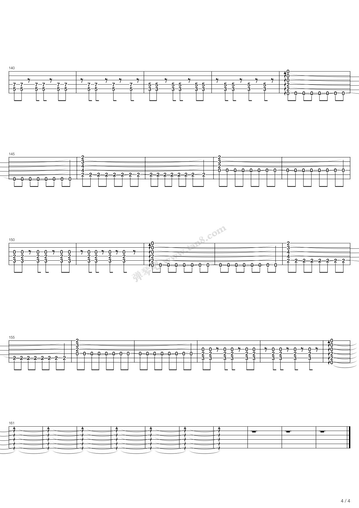 《Promises》,The Cranberries（六线谱 调六线吉他谱虫虫吉他谱免费下载