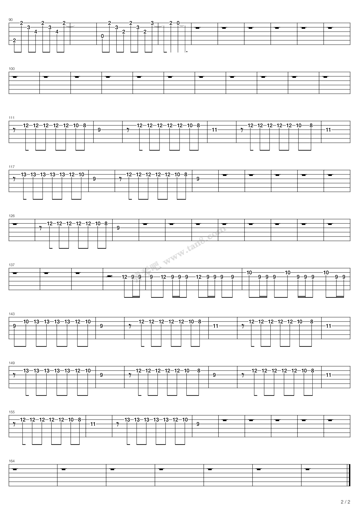 《Promises》,The Cranberries（六线谱 调六线吉他谱虫虫吉他谱免费下载