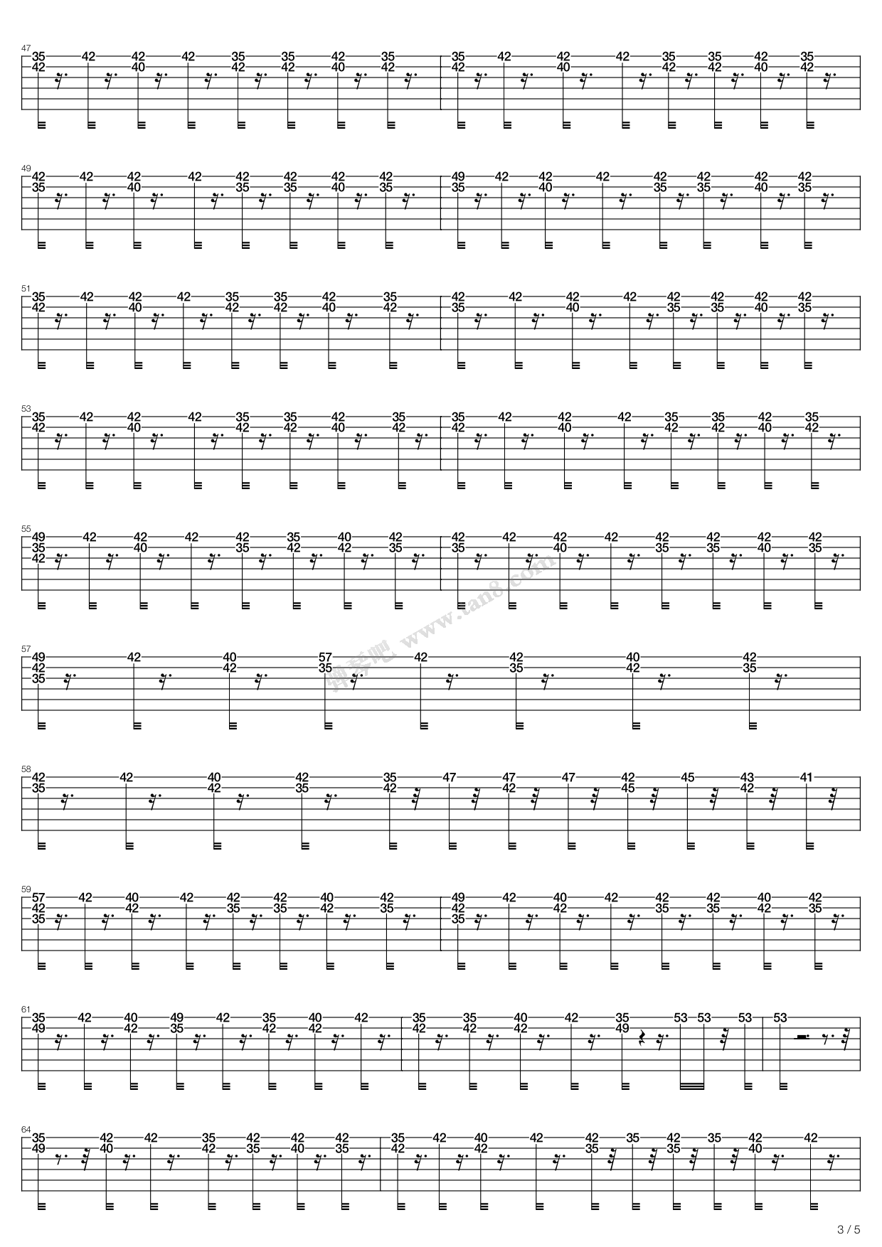 《Spread Your Wings》,Queen（六线谱 调六线吉他谱虫虫吉他谱免费下载