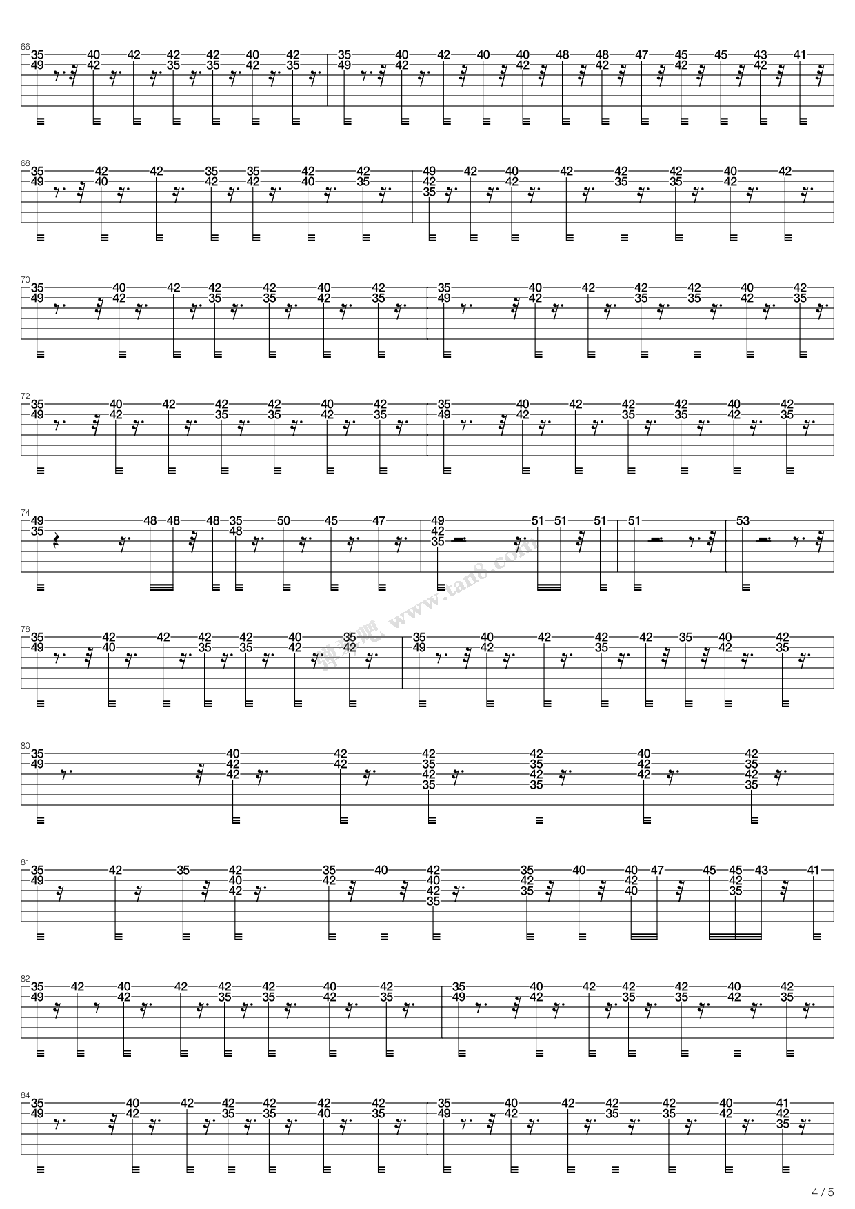 《Spread Your Wings》,Queen（六线谱 调六线吉他谱虫虫吉他谱免费下载