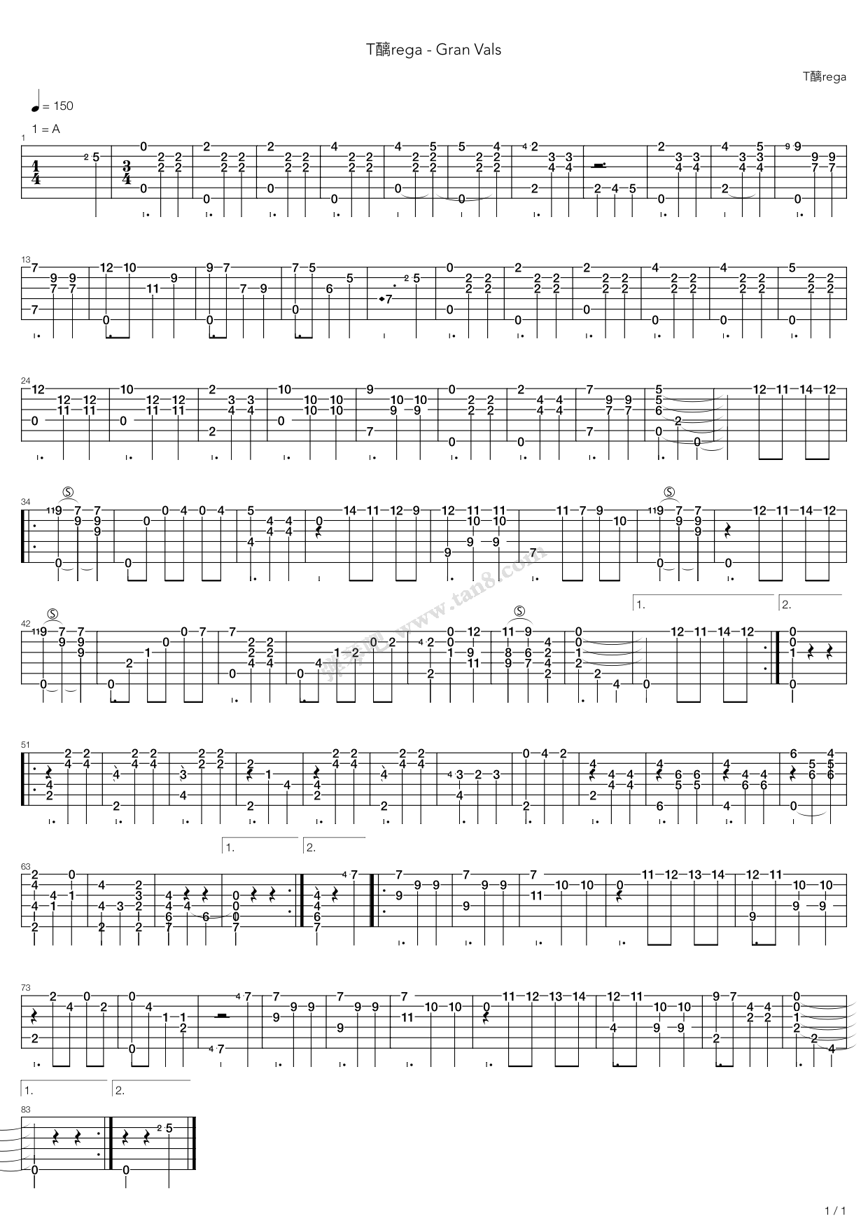 >> >> francisco torrega >>gran vals