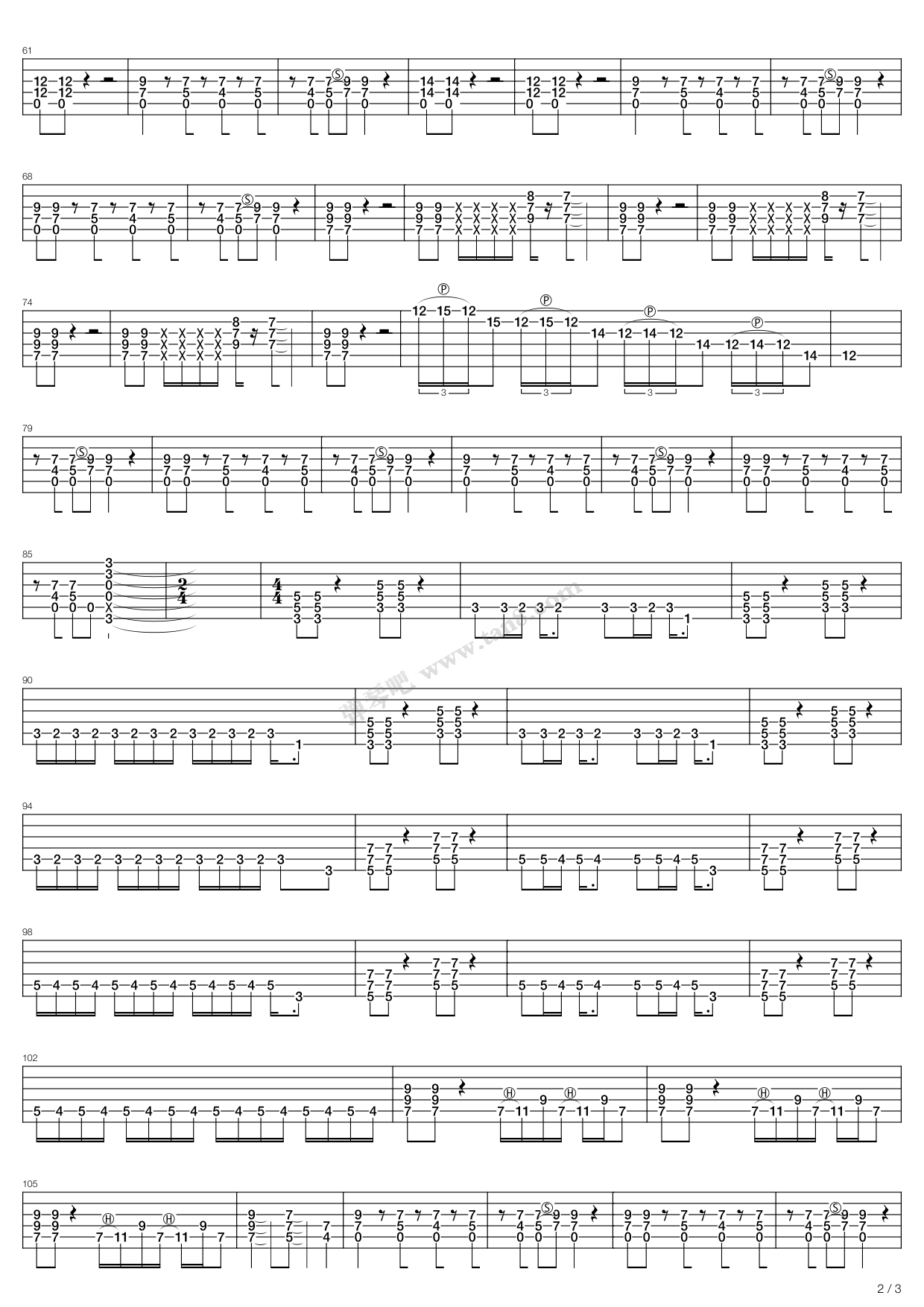 cold gin 吉他谱-虫虫吉他谱免费下载