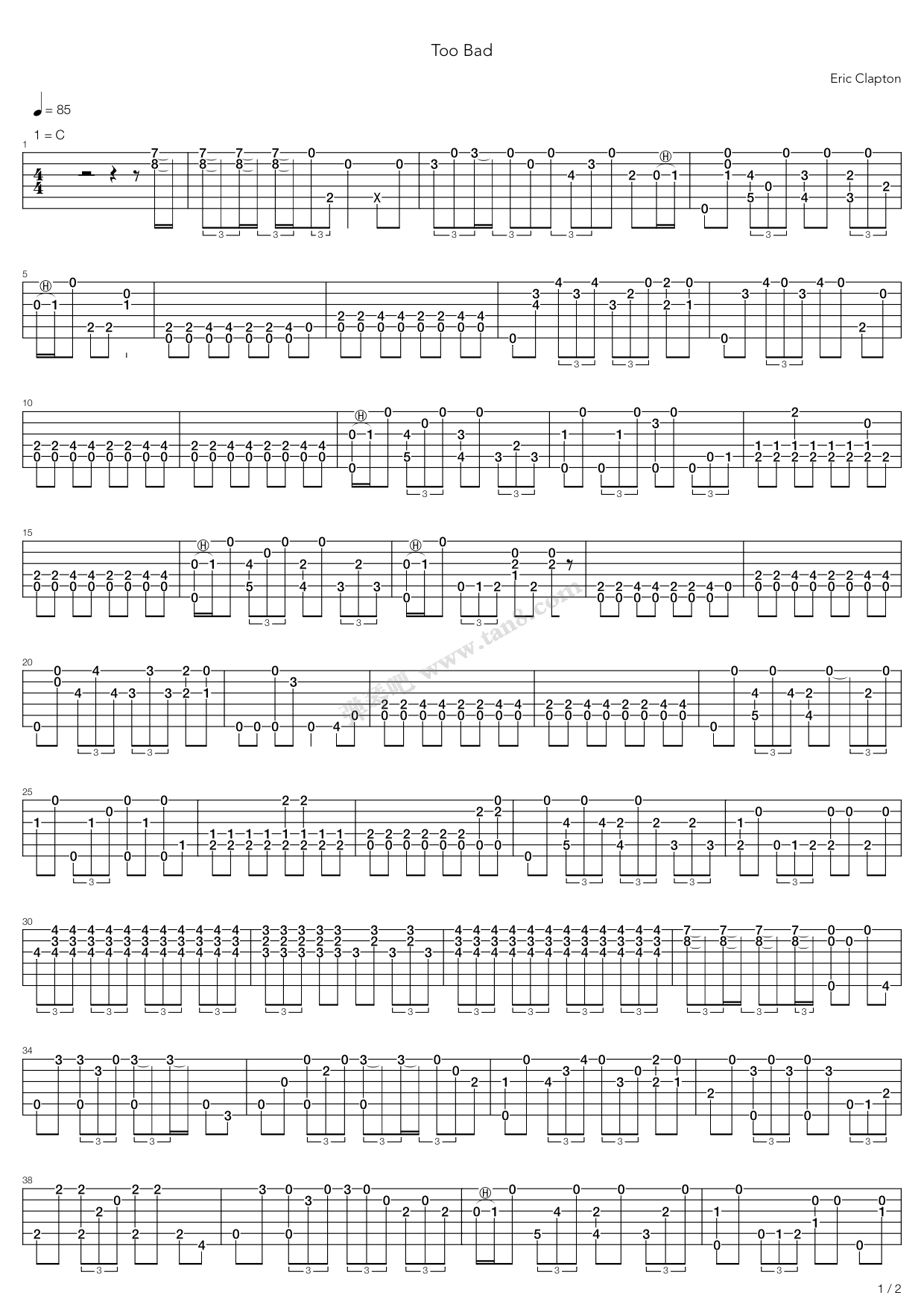 >> >> eric clapton >>too bad