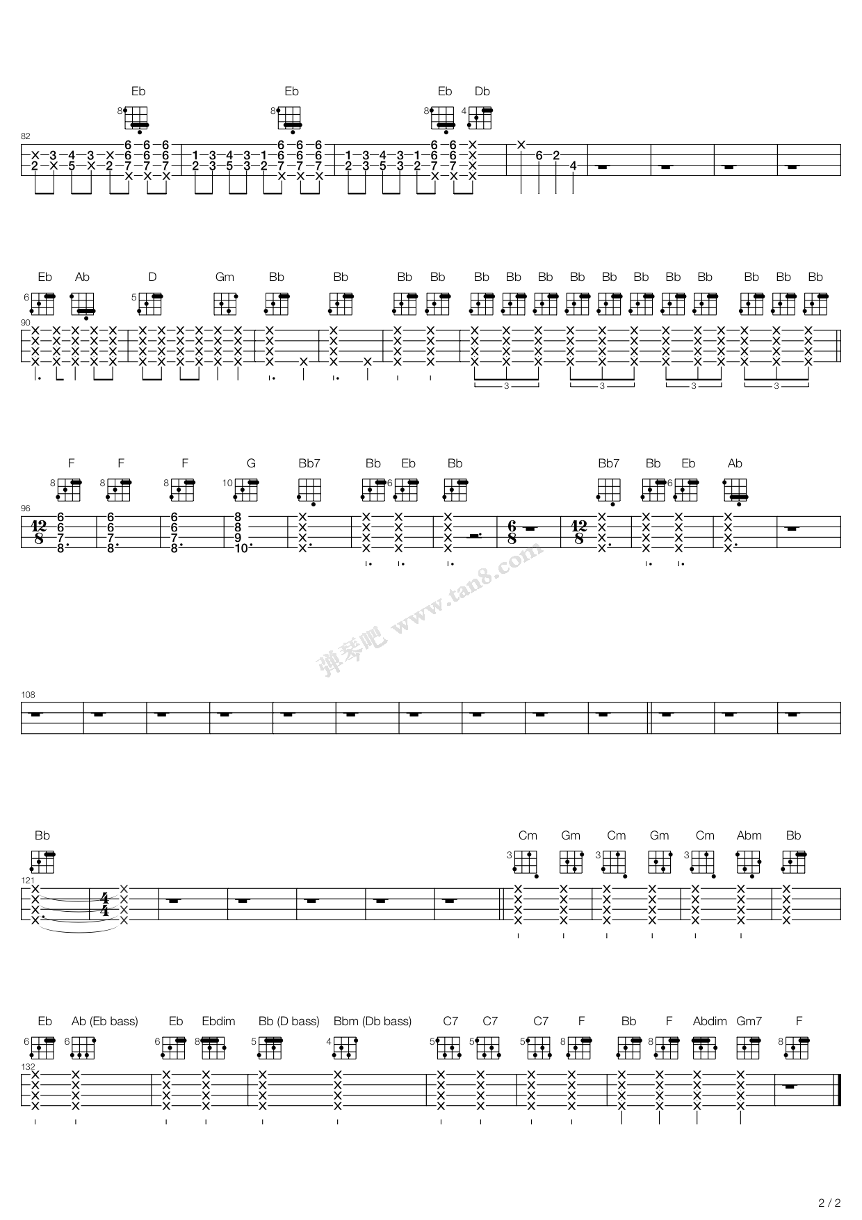 《bohemian rhapsody》,queen(六线谱 吉他谱吉他谱 第5页