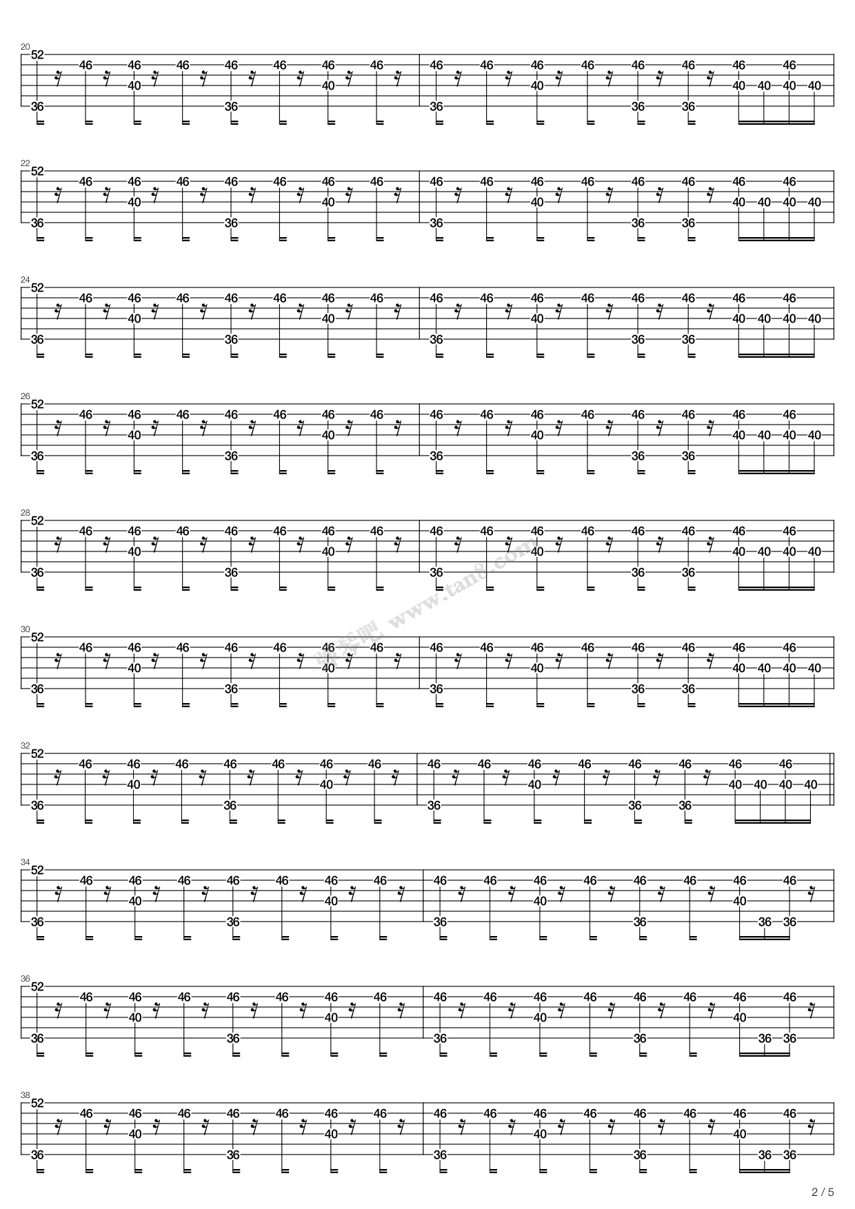 《twitch》,lifelover(六线谱 吉他谱吉他谱 第10页