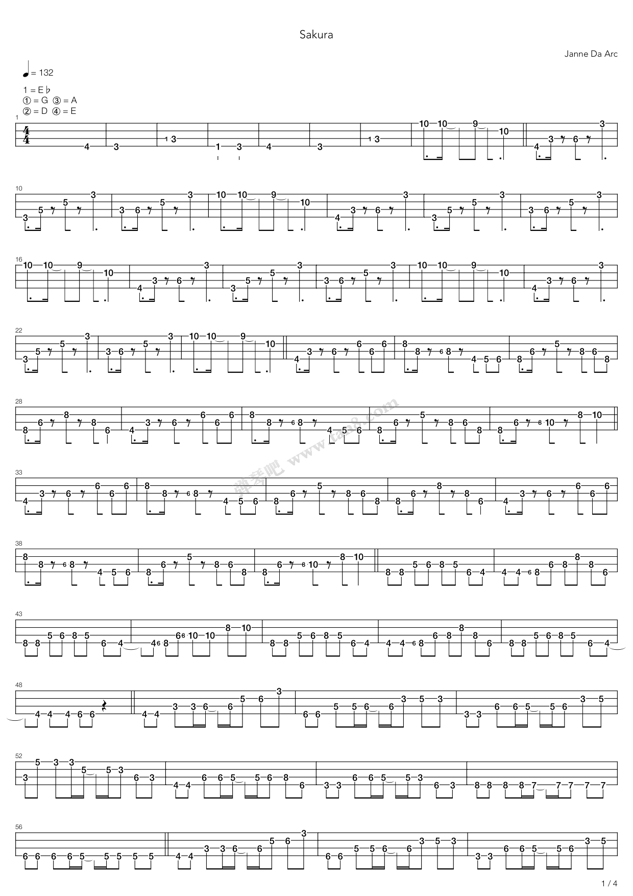 桜(樱花) 吉他谱-虫虫吉他谱免费下载