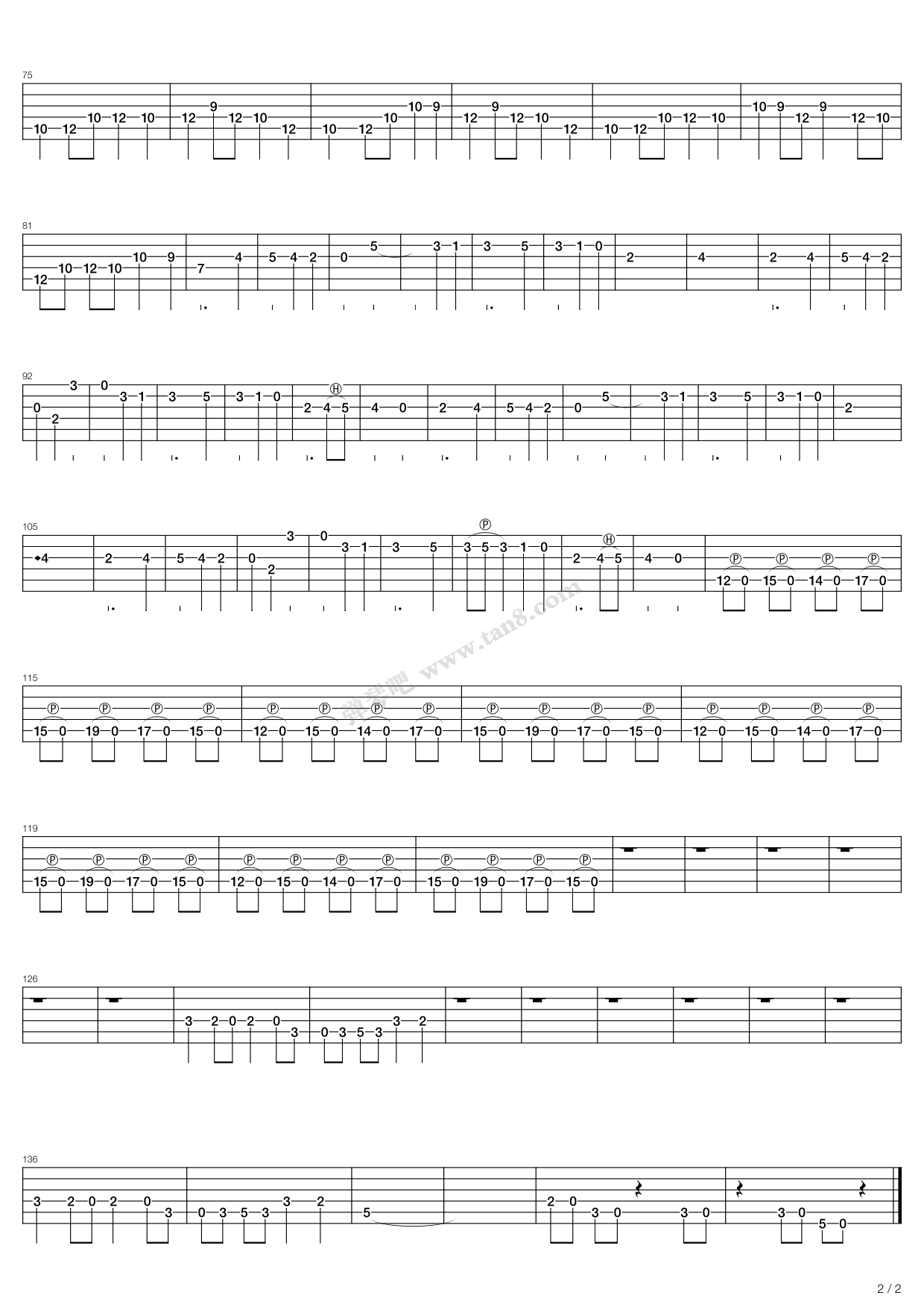 fairy tail(妖精的尾巴) - main theme(主题曲) 吉他谱-虫虫吉他谱