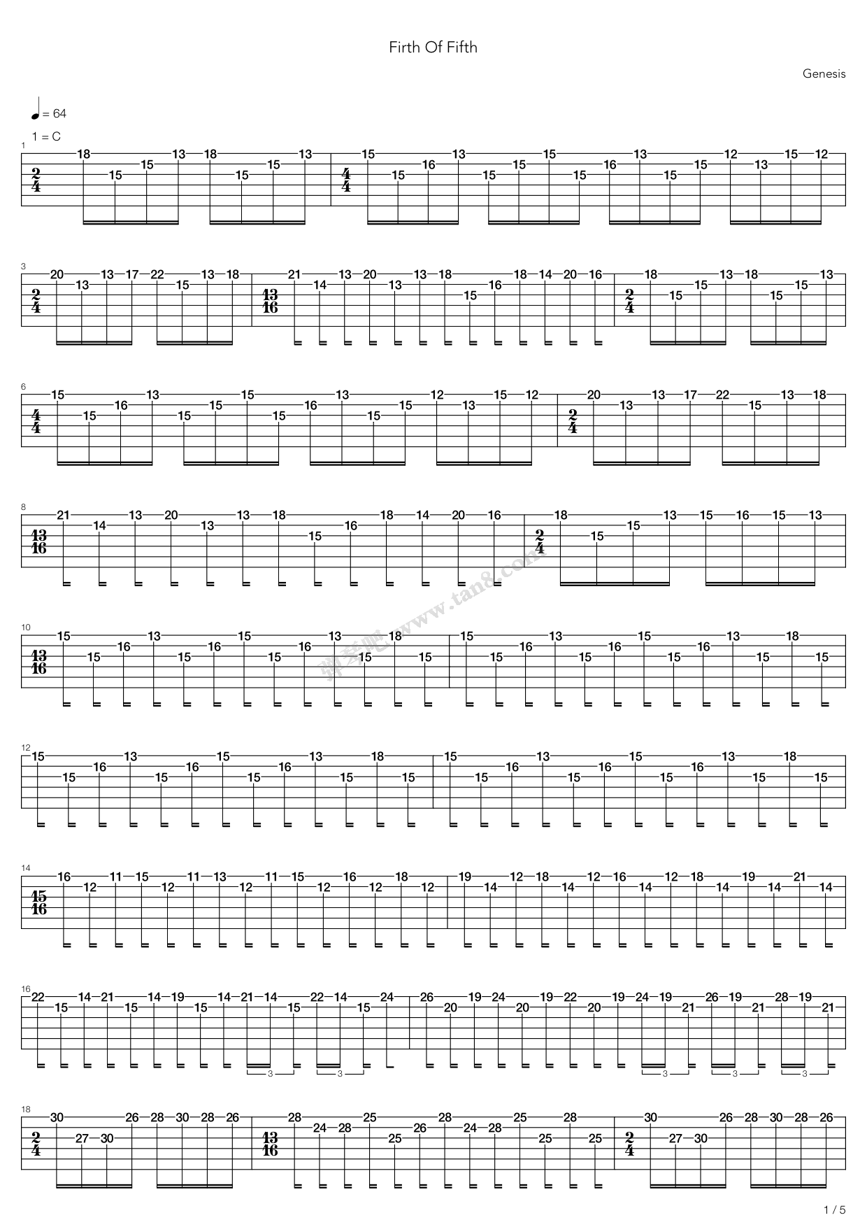 >> >> genesis >>firth of fifth