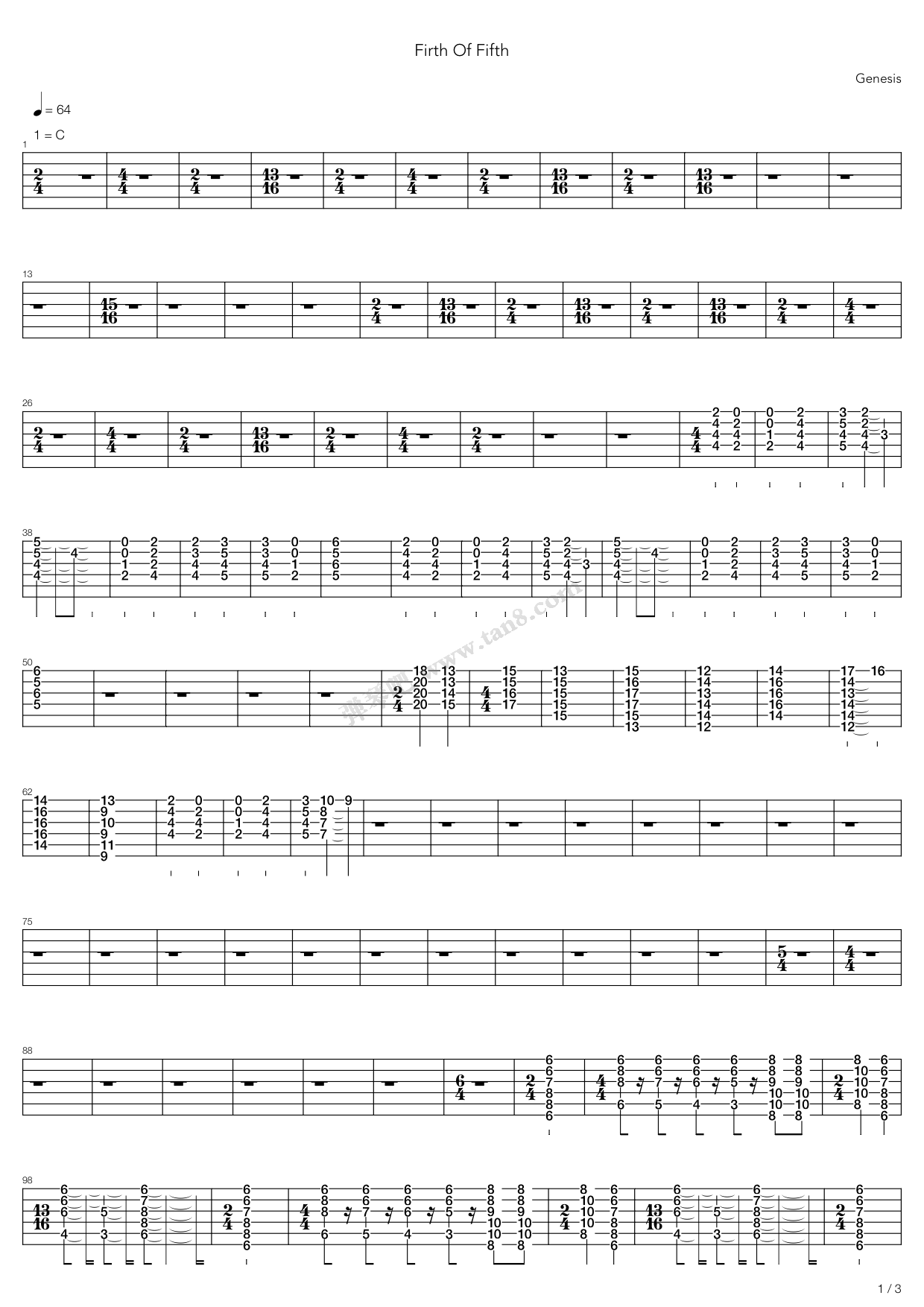 >> >> genesis >>firth of fifth